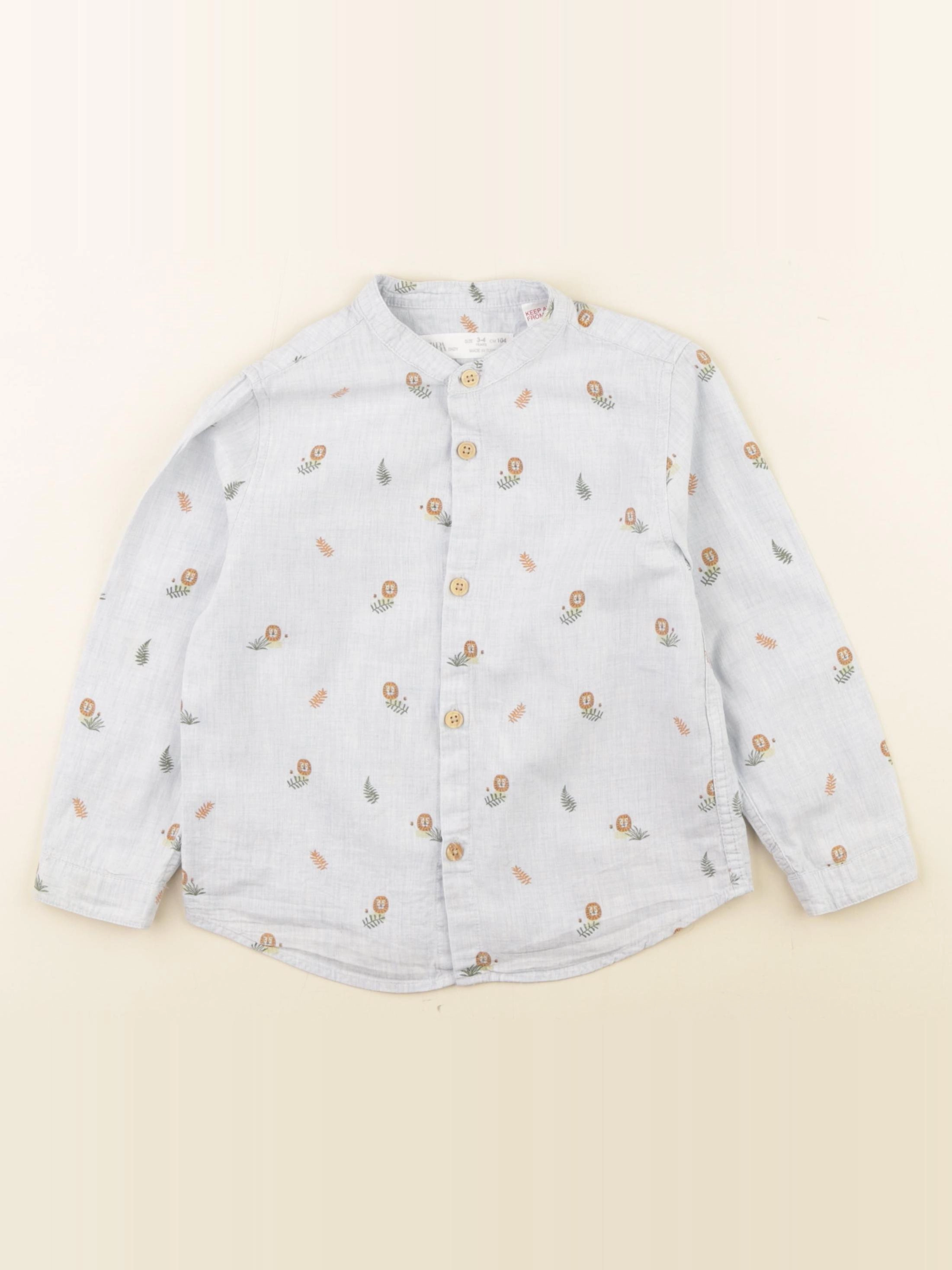 Zara - chemise bleu - 3/4 ans