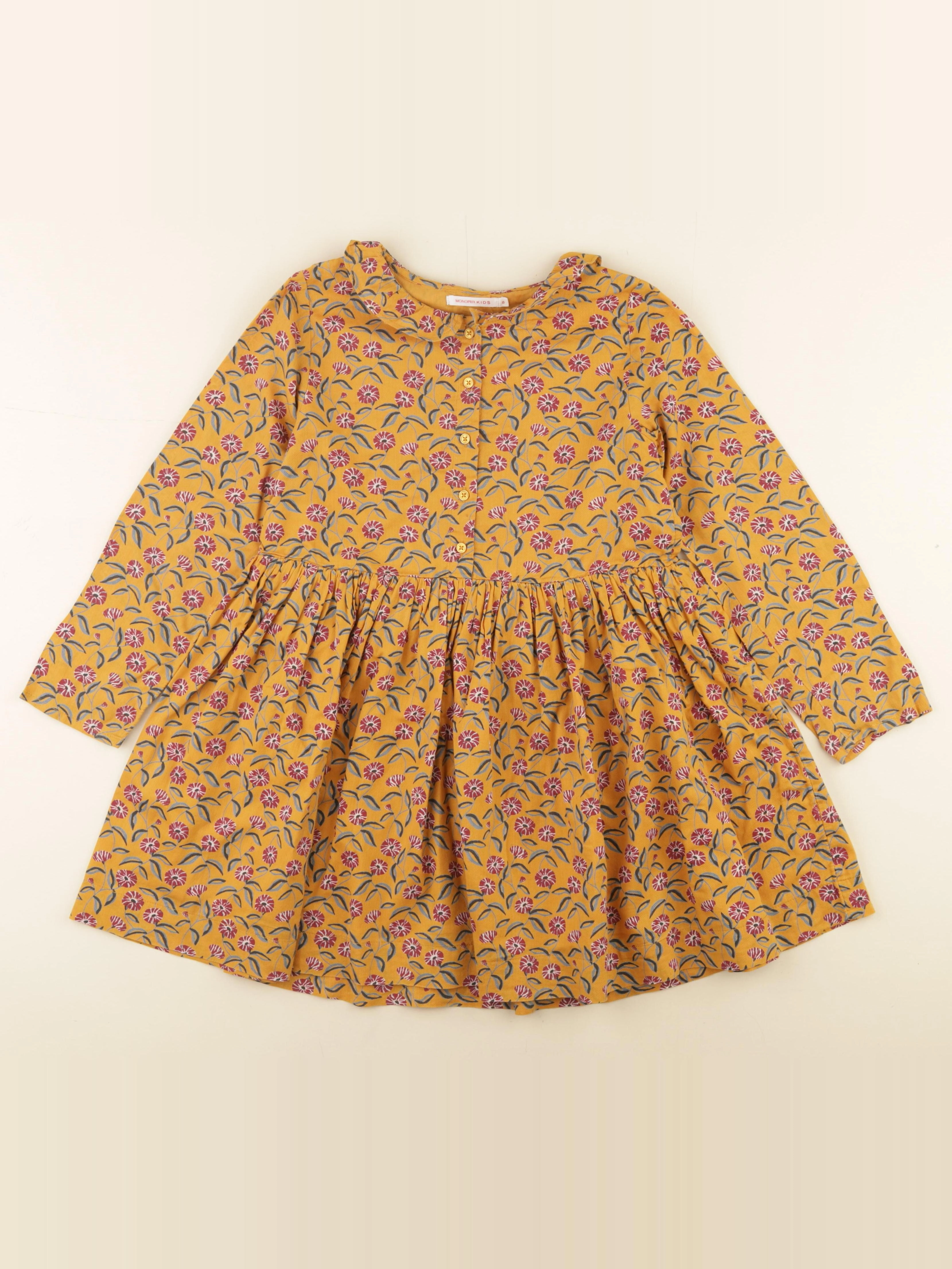 Monoprix - robe jaune - 8 ans