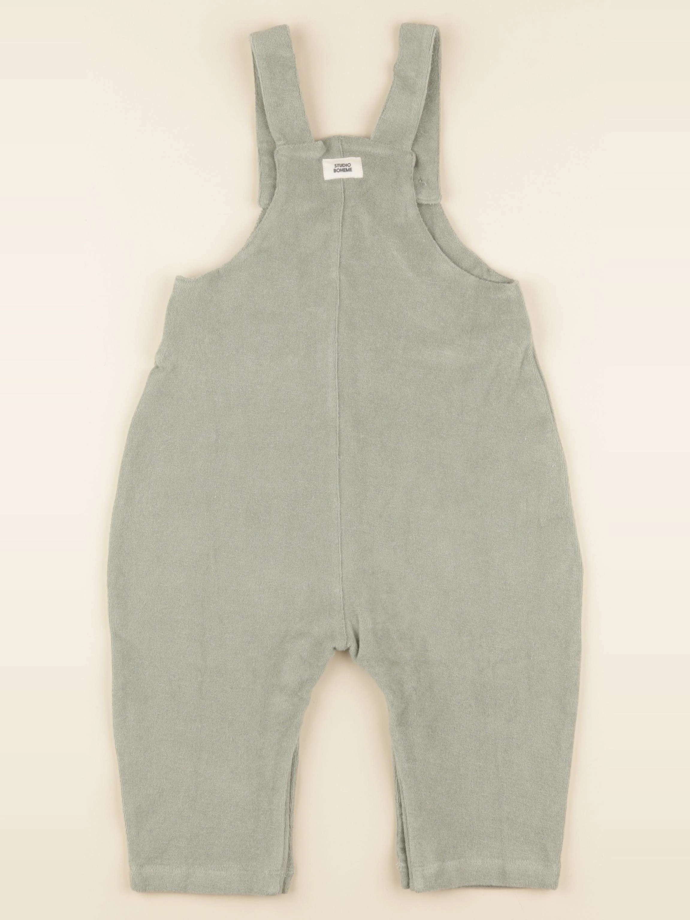 Studio Boheme - Salopette Homer Terry vert - 24 mois
