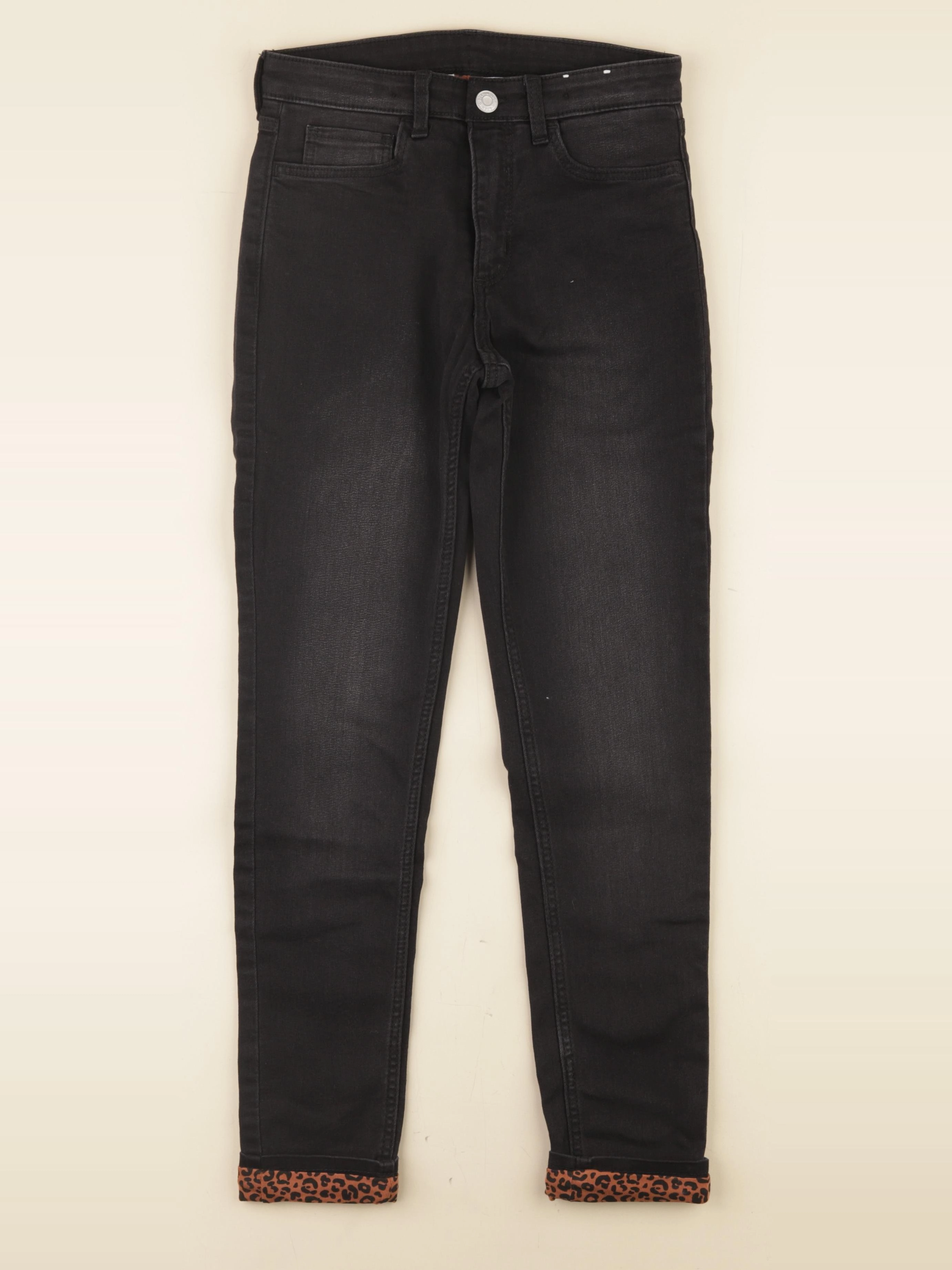 H&M - jean doublé noir - 9/10 ans