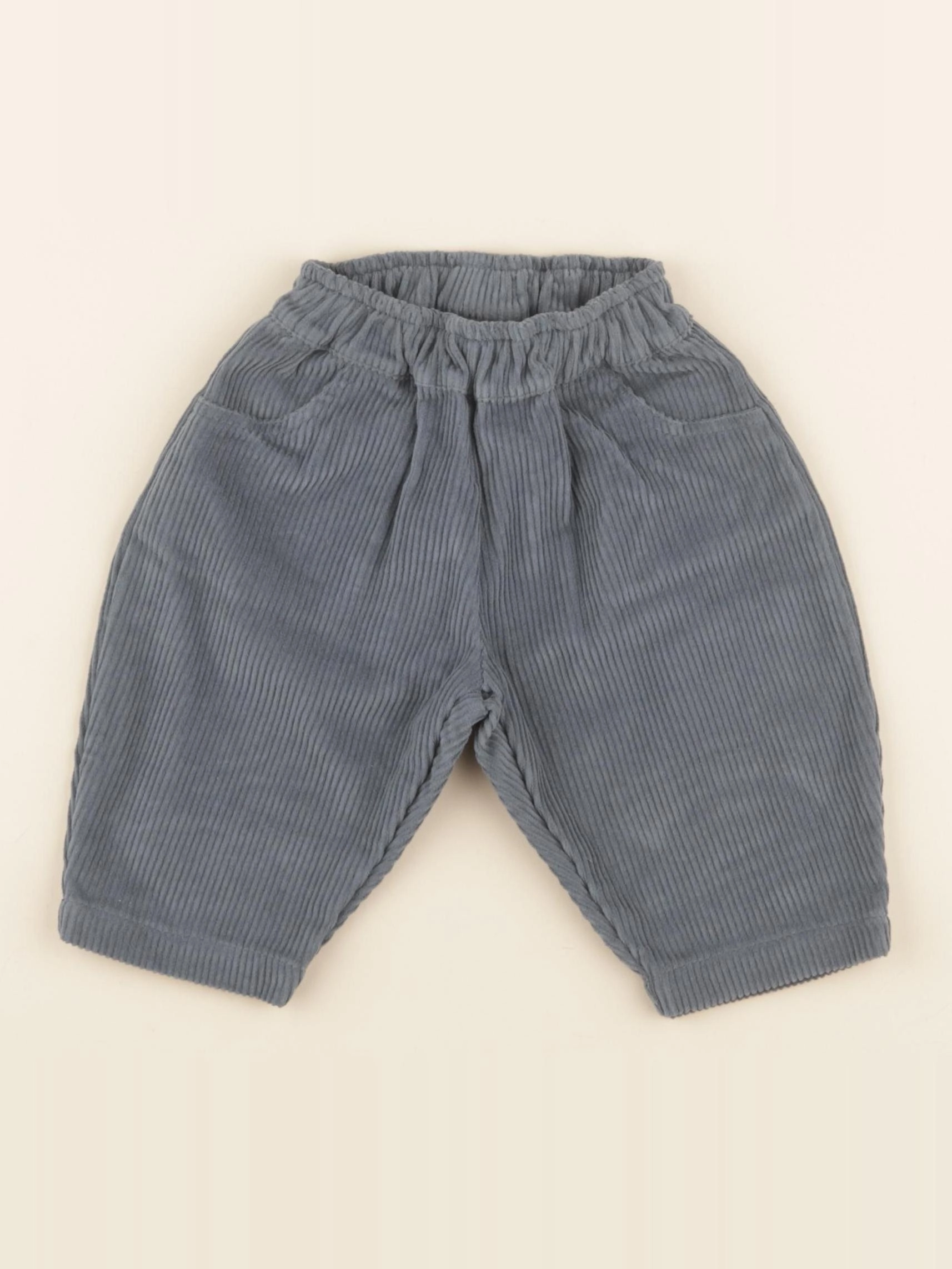 Studio Boheme - Pantalon velour Corderoy bleu - 3 mois