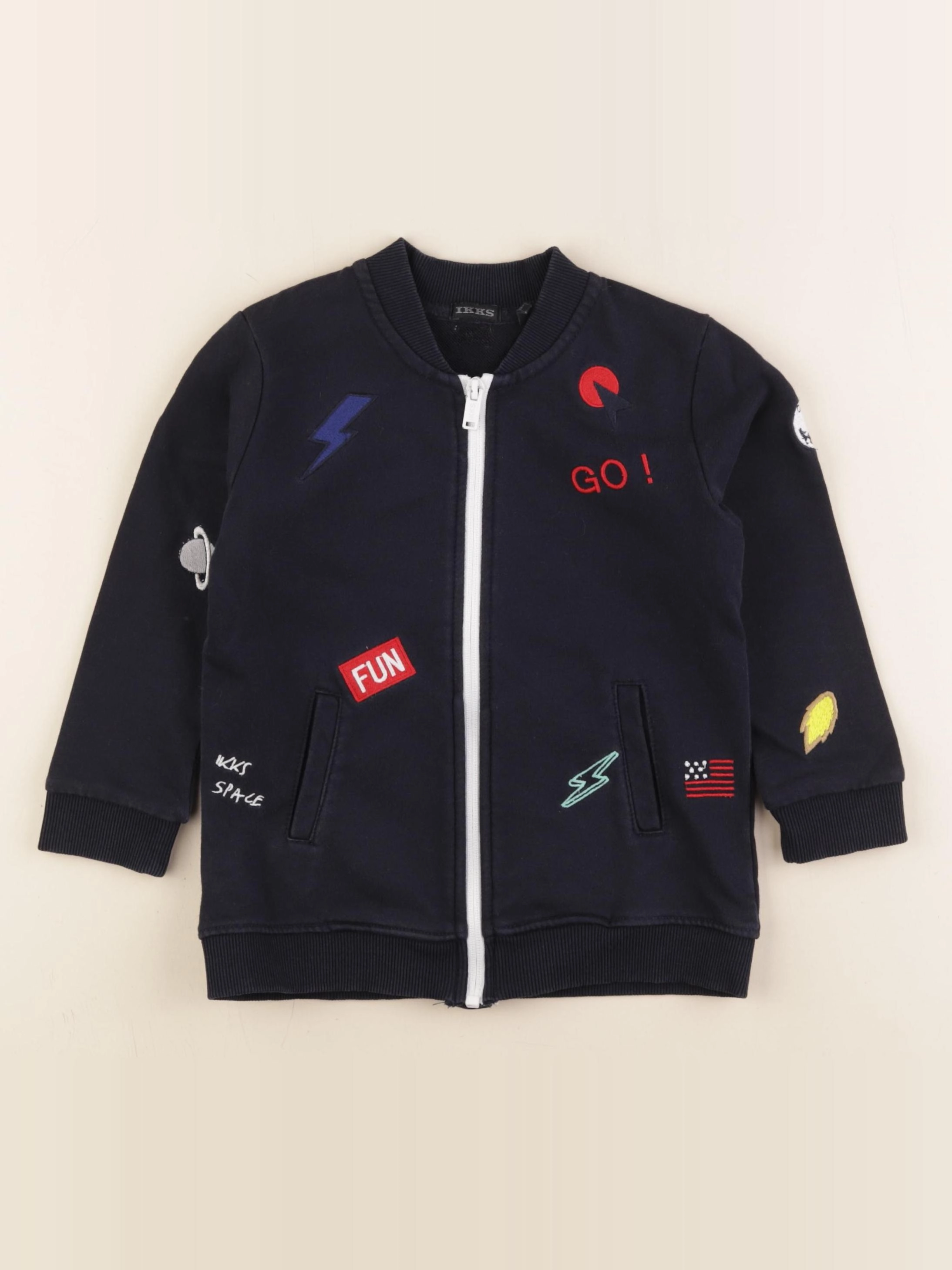 IKKS - sweat bleu - 4 ans