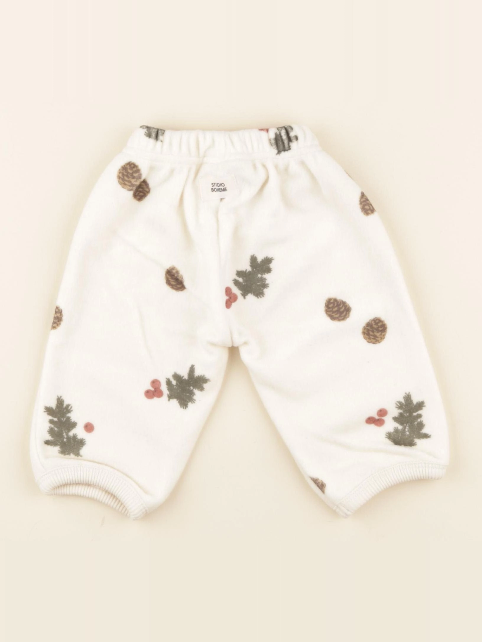 Studio Boheme - Pantalon Porgy polaire sapin beige - 12 mois