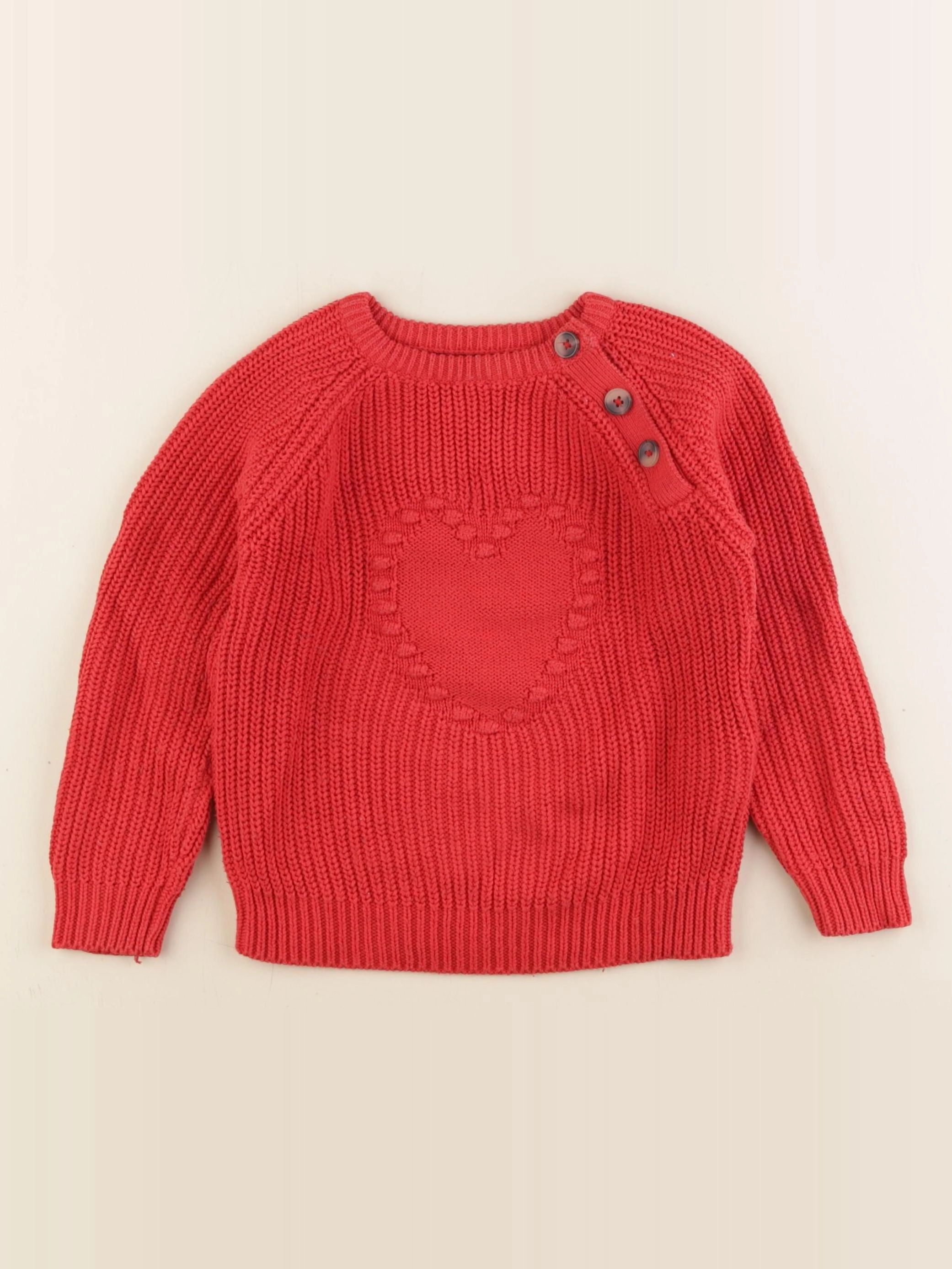 Vertbaudet - pull rouge - 4 ans