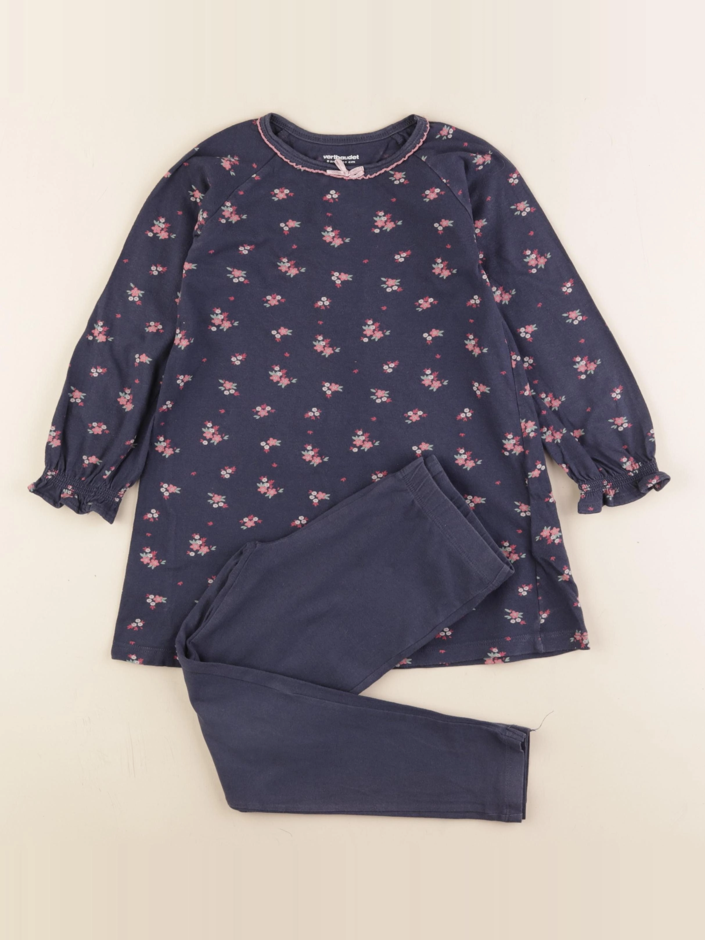 Vertbaudet - pyjama coton bleu - 6 ans