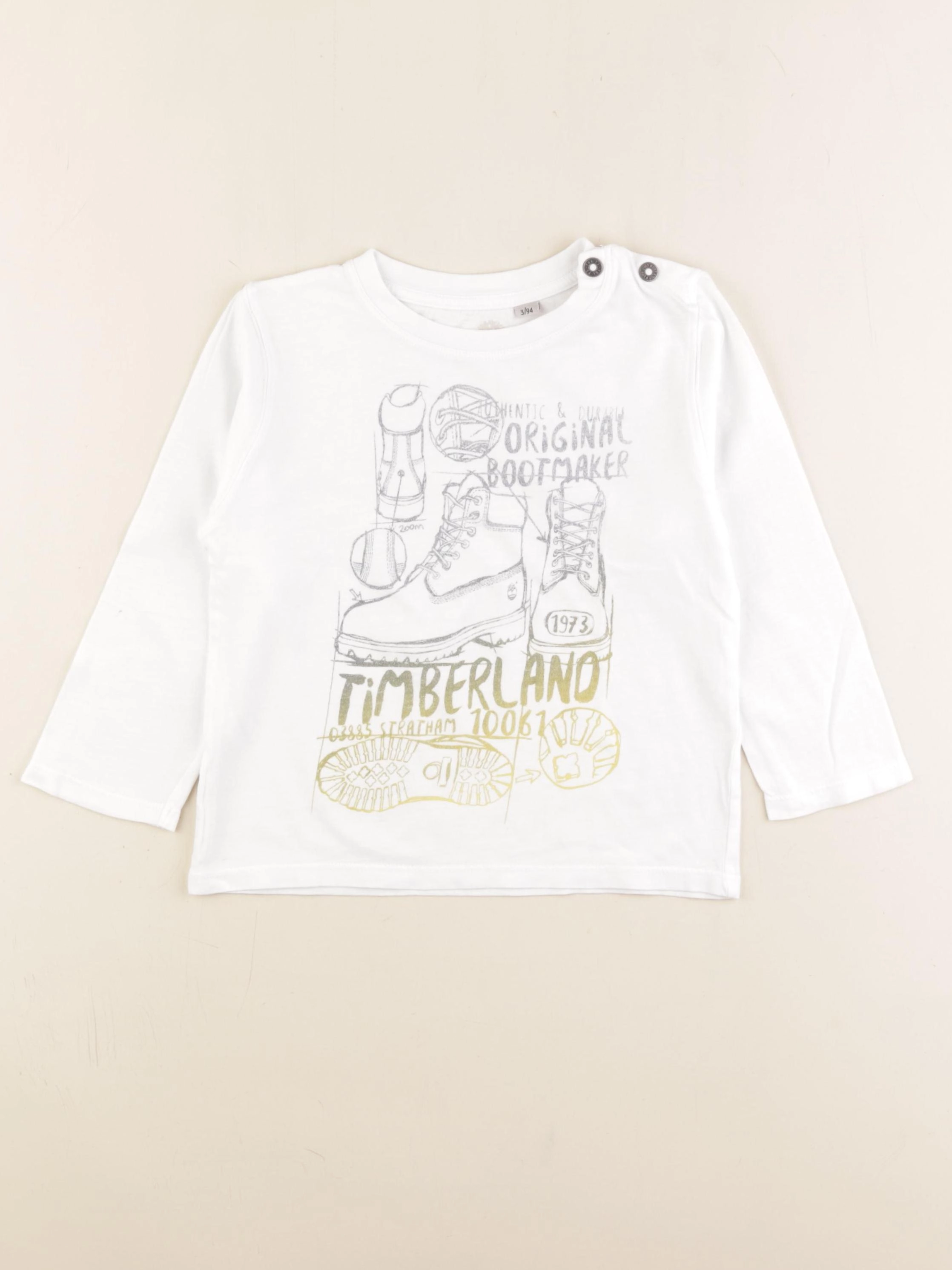 Timberland - tee-shirt blanc - 3 ans