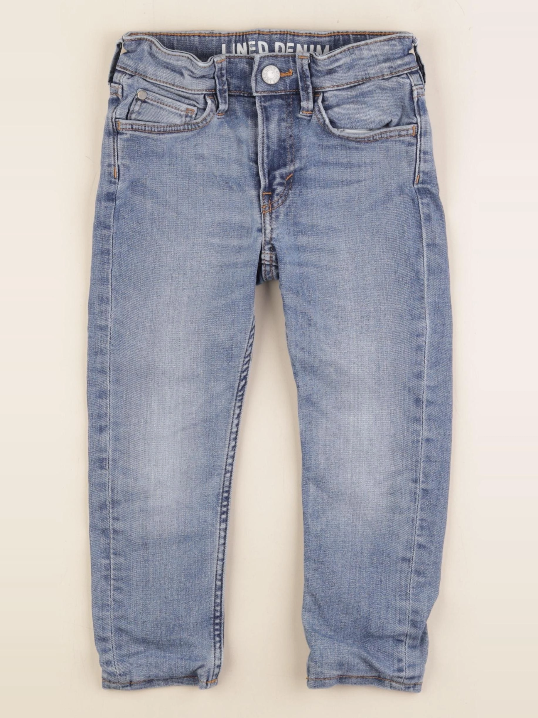 H&M - jean doublé bleu - 3/4 ans