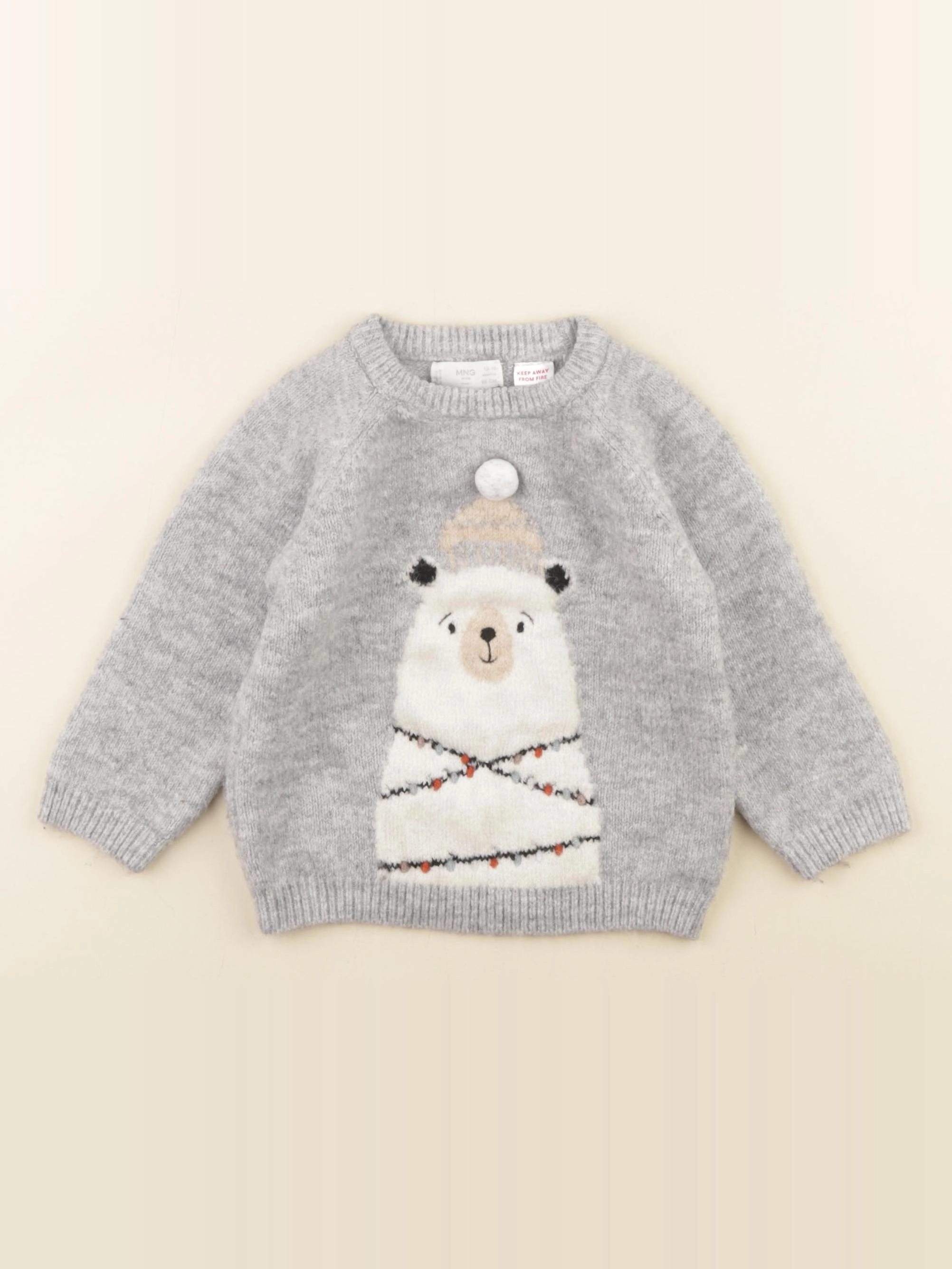 Mango - pull gris - 12/18 mois