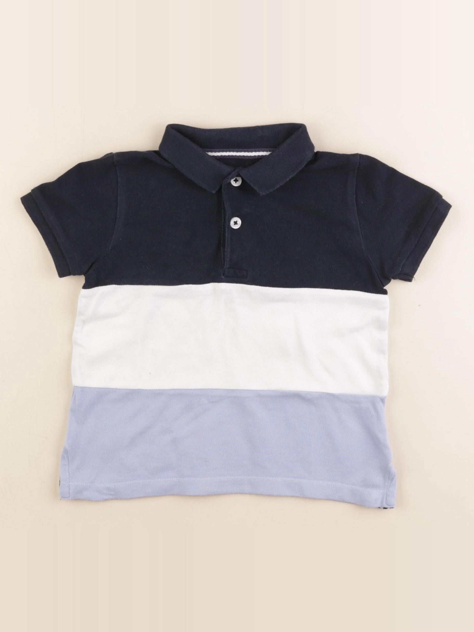 Monoprix - polo bleu - 3 ans