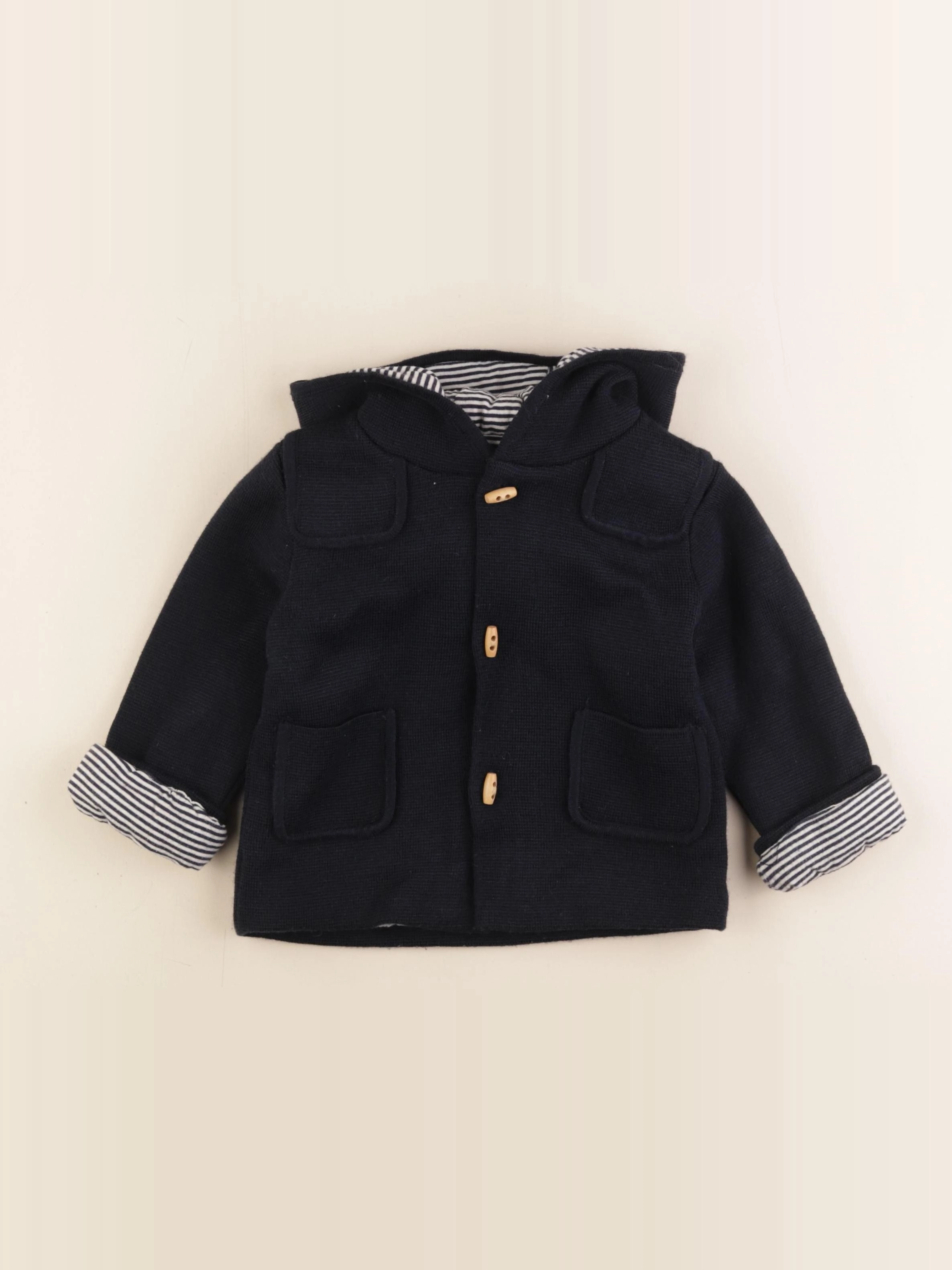 Cyrillus - veste doublé bleu - 36 mois