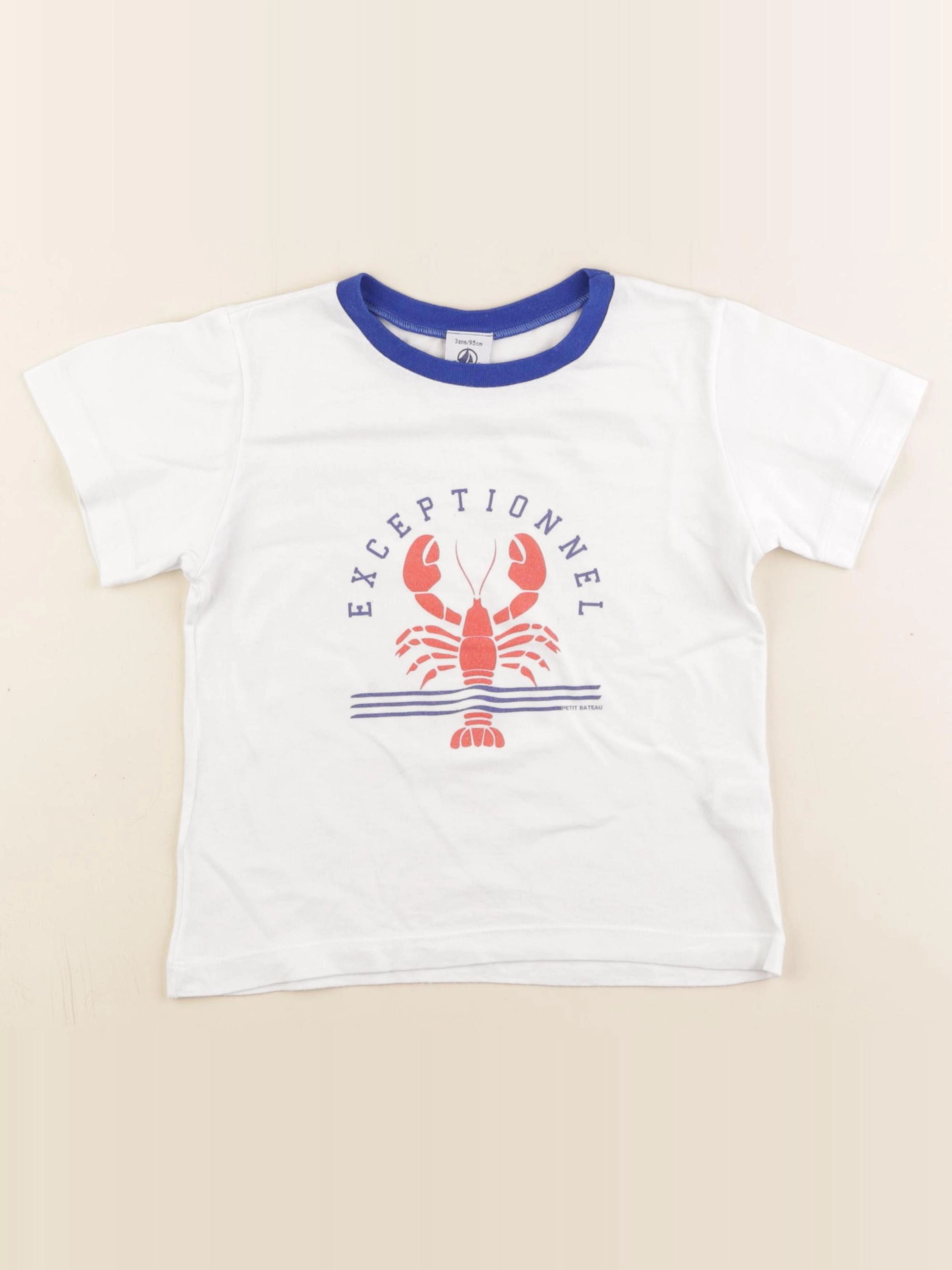 Petit Bateau - tee-shirt blanc - 3 ans