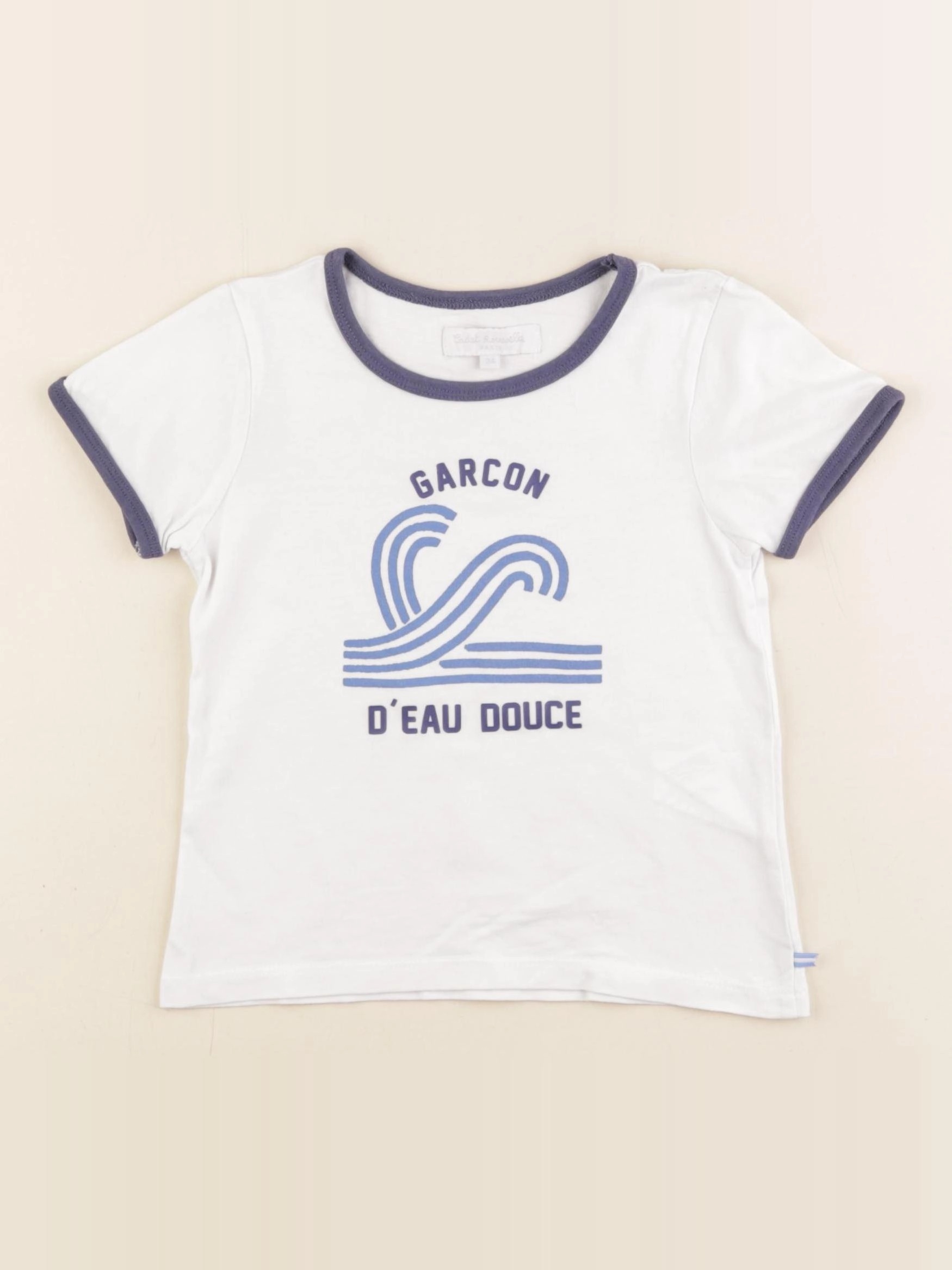Cadet Rousselle - tee-shirt blanc, bleu - 3 ans