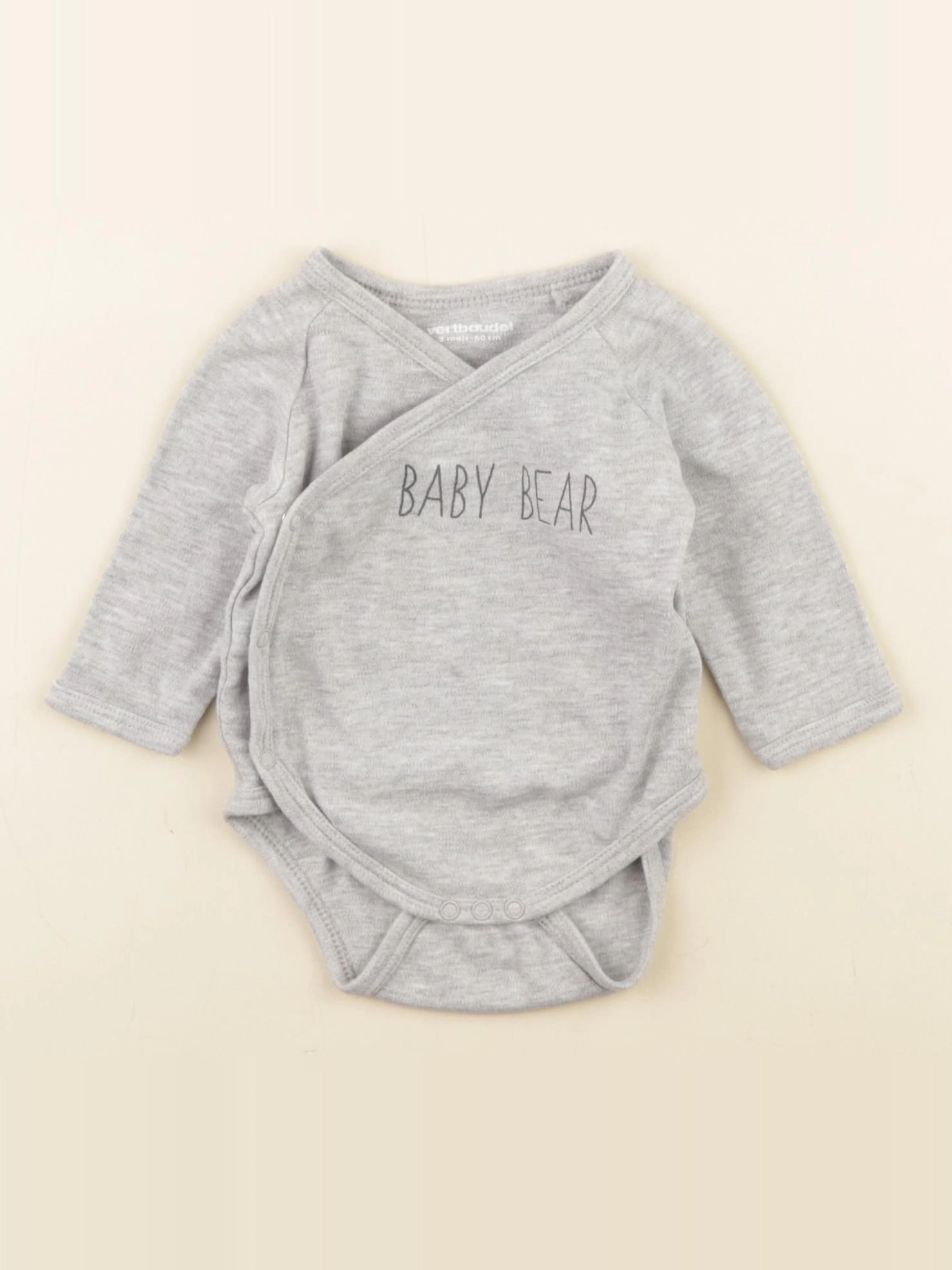 Vertbaudet - body gris - 3 mois