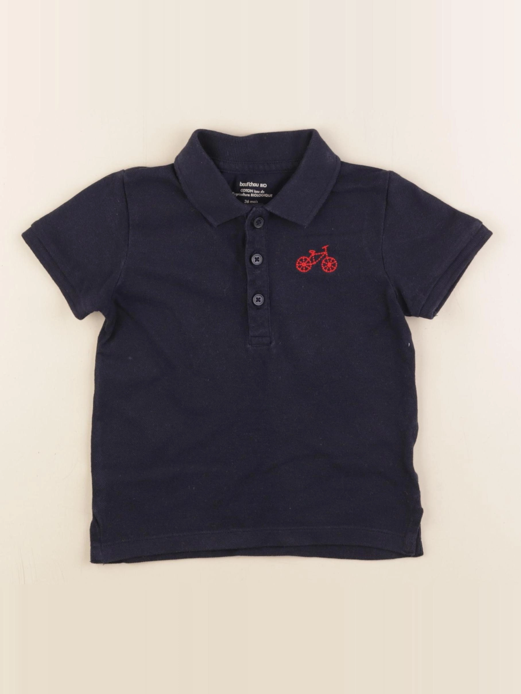 Boutchou - polo bleu - 36 mois