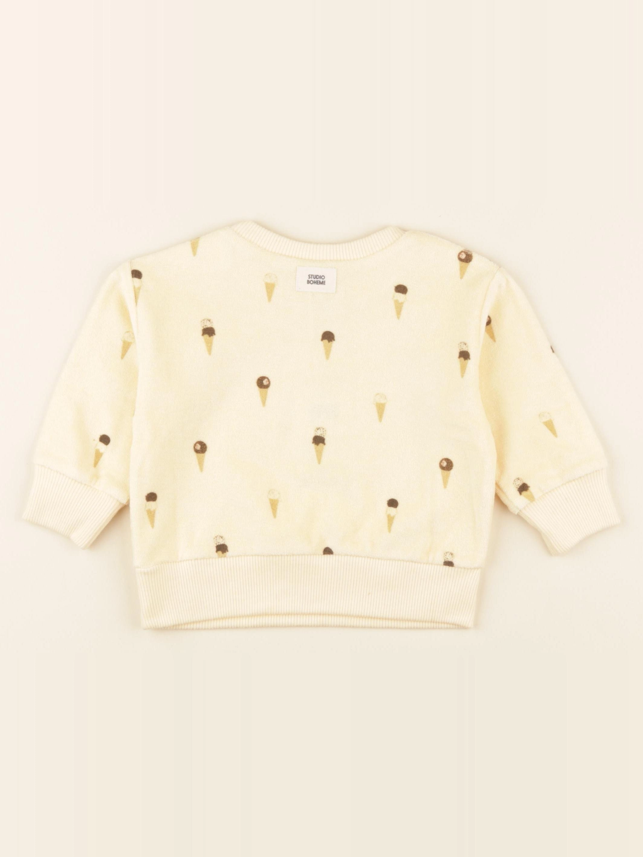 Studio Boheme - Sweat Bart Terry Glaces jaune - 6 mois