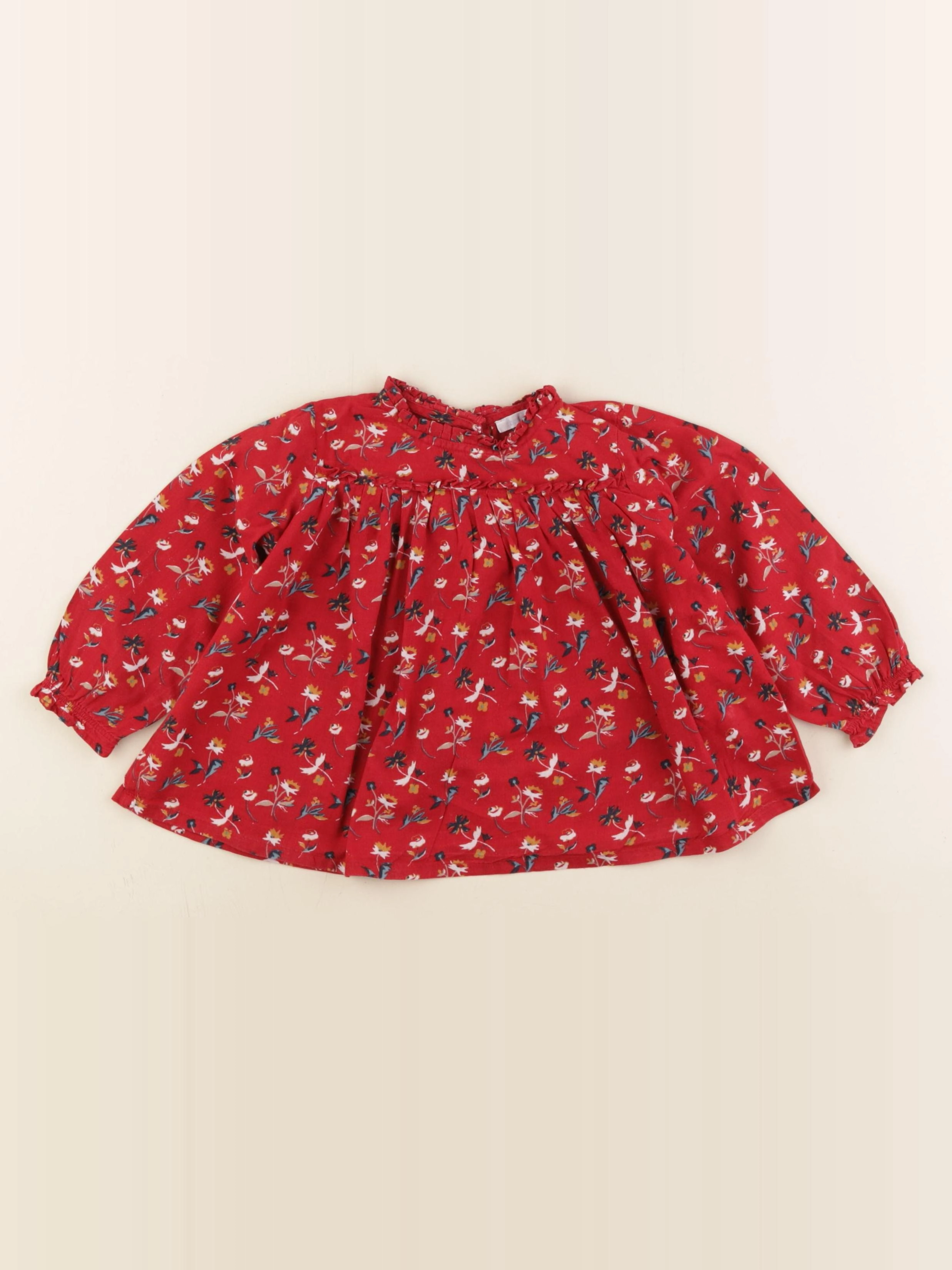 Boutchou - blouse rouge - 18 mois