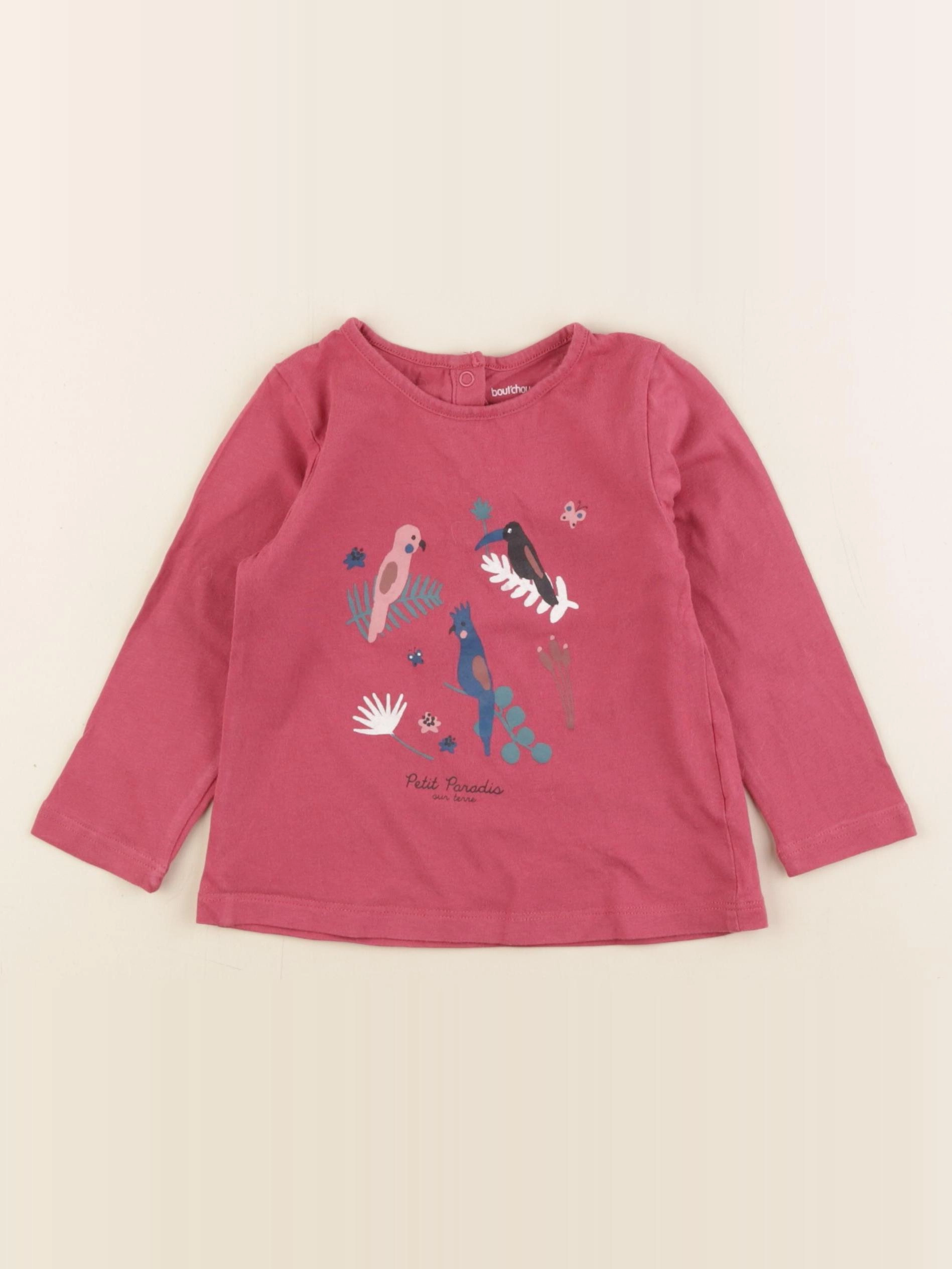 Boutchou - tee-shirt rose - 12 mois