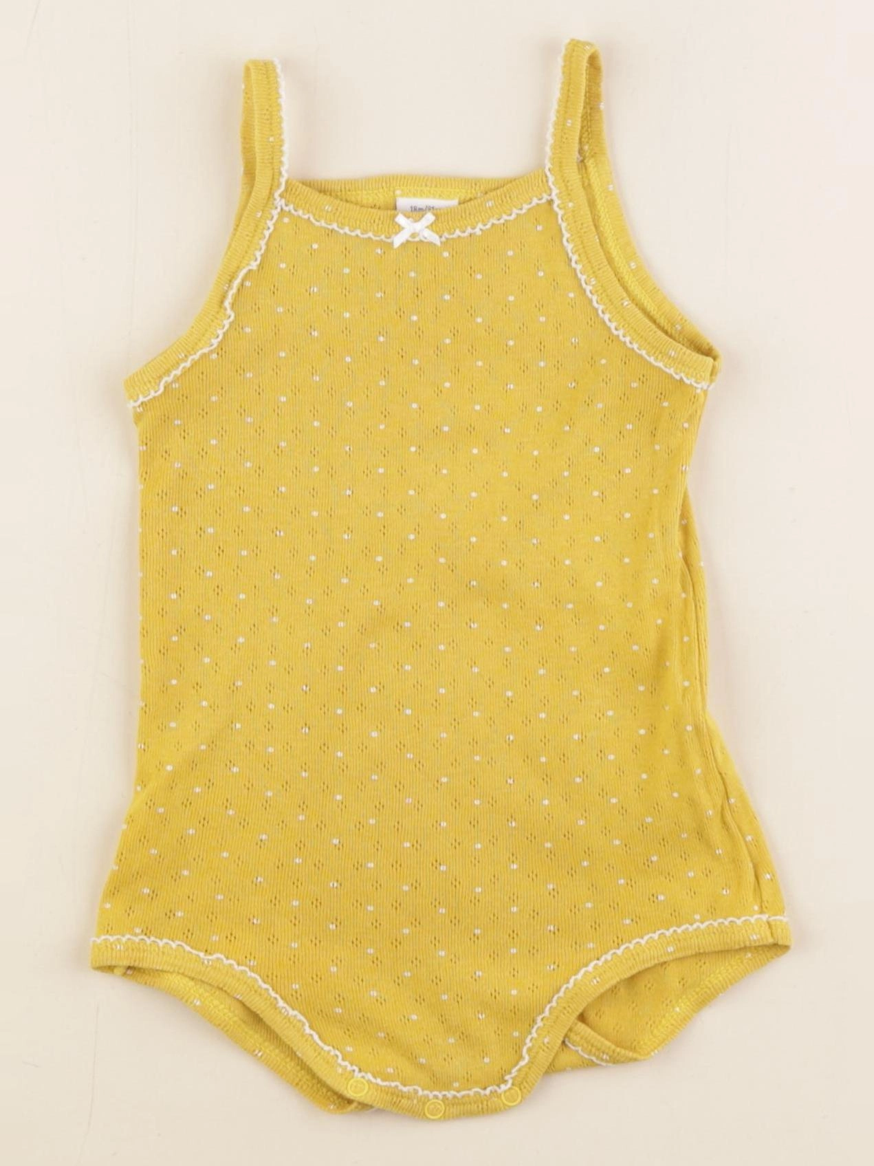 Petit Bateau - body jaune - 18 mois