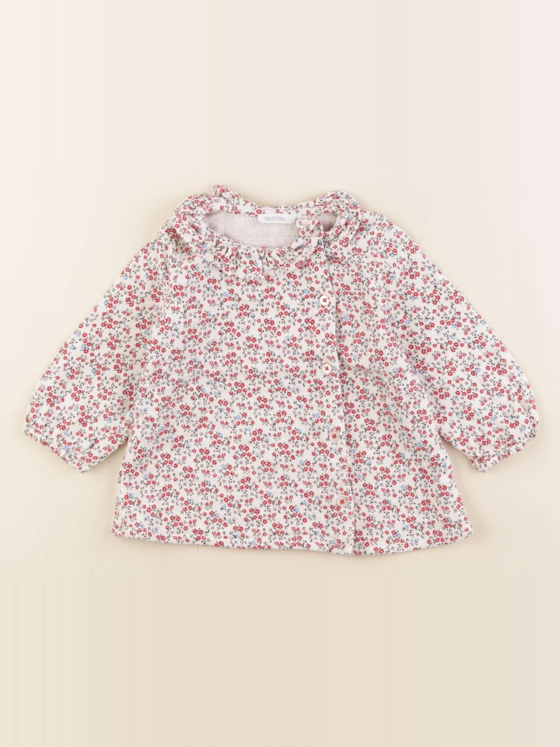 Boutchou - blouse rouge - 12 mois