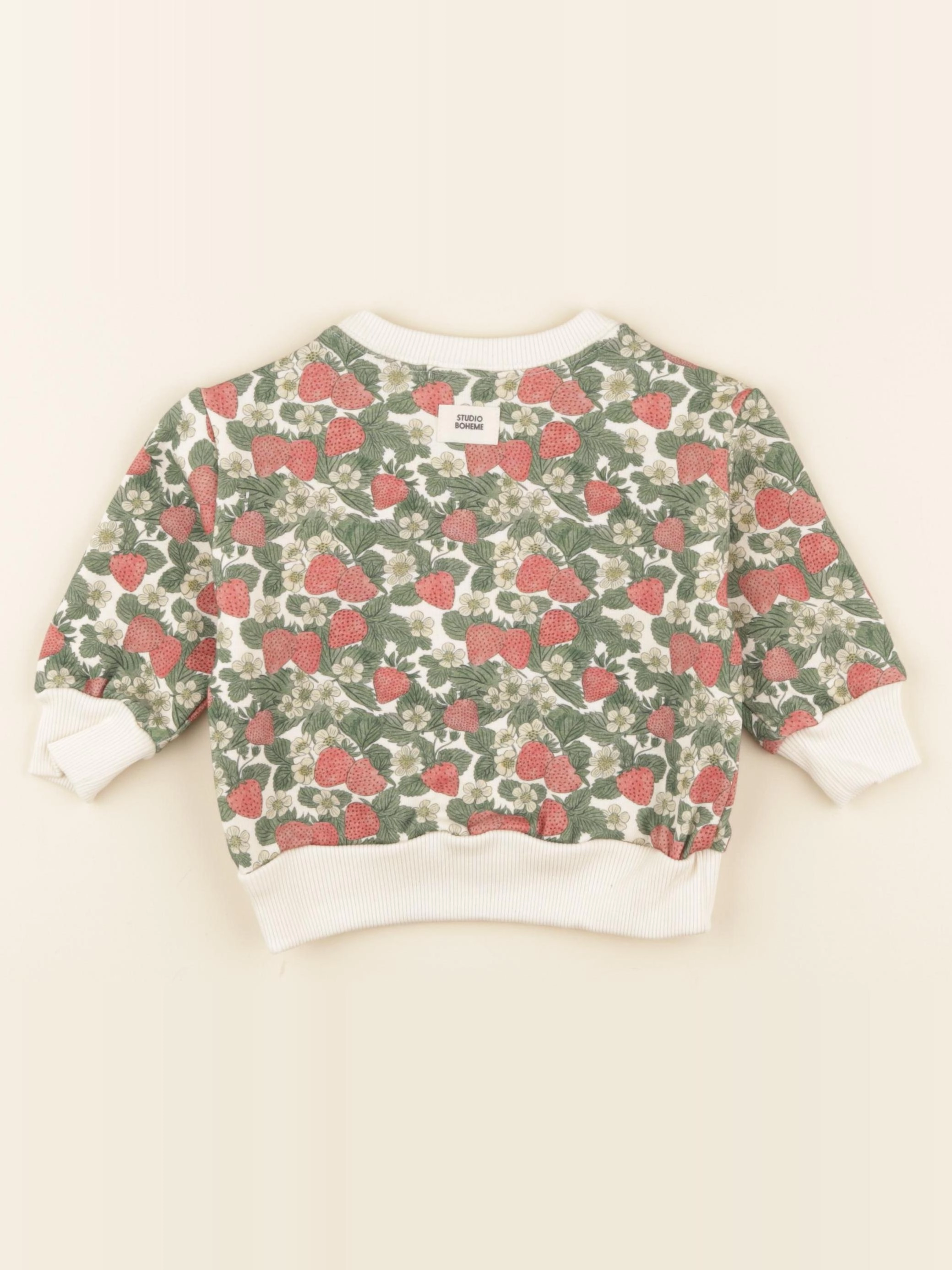 Studio Boheme - Sweat Bart Molleton fraises - 12 mois