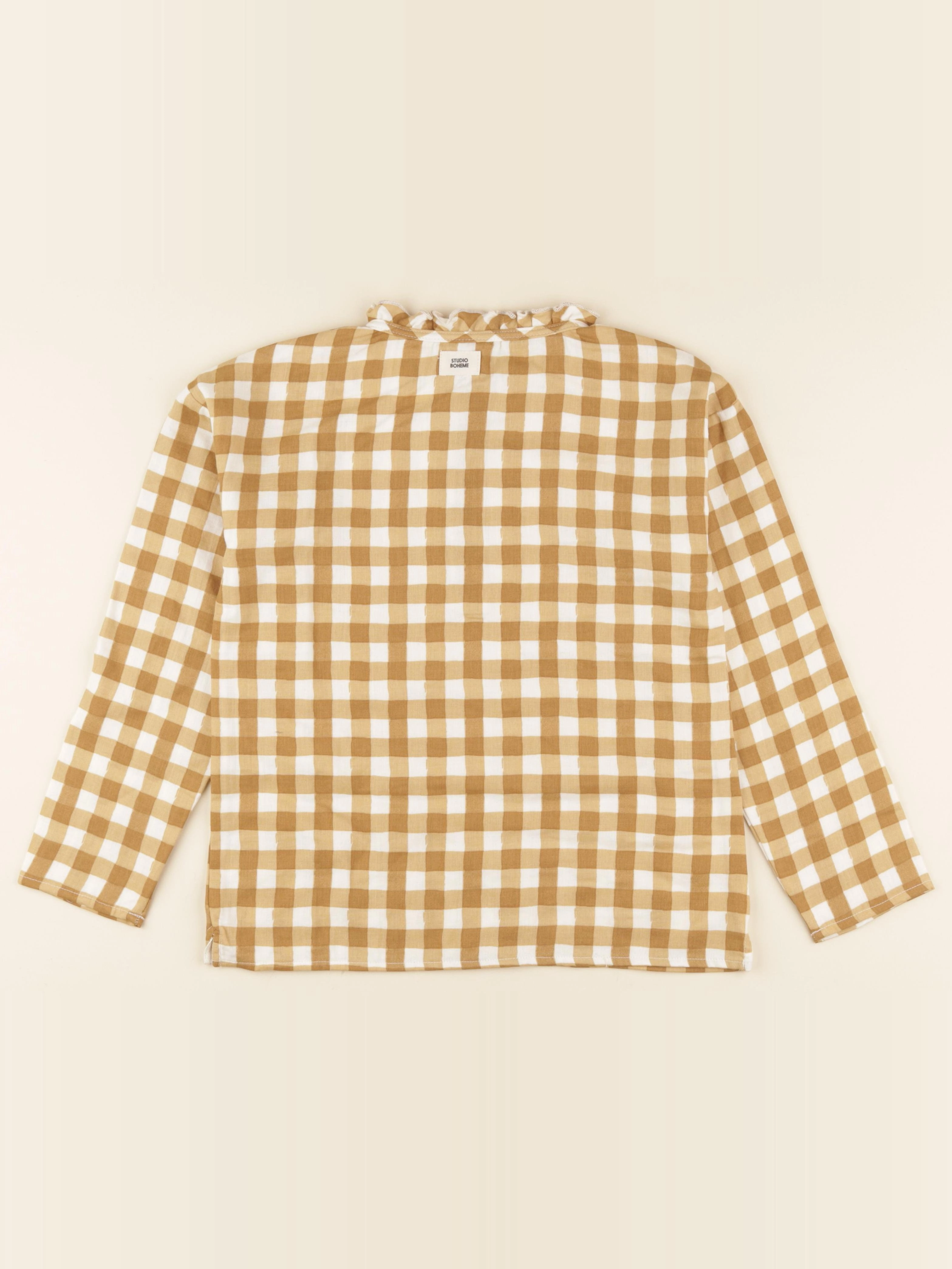 Studio Boheme - Blouse Olympe Vichy caramel - 10 ans