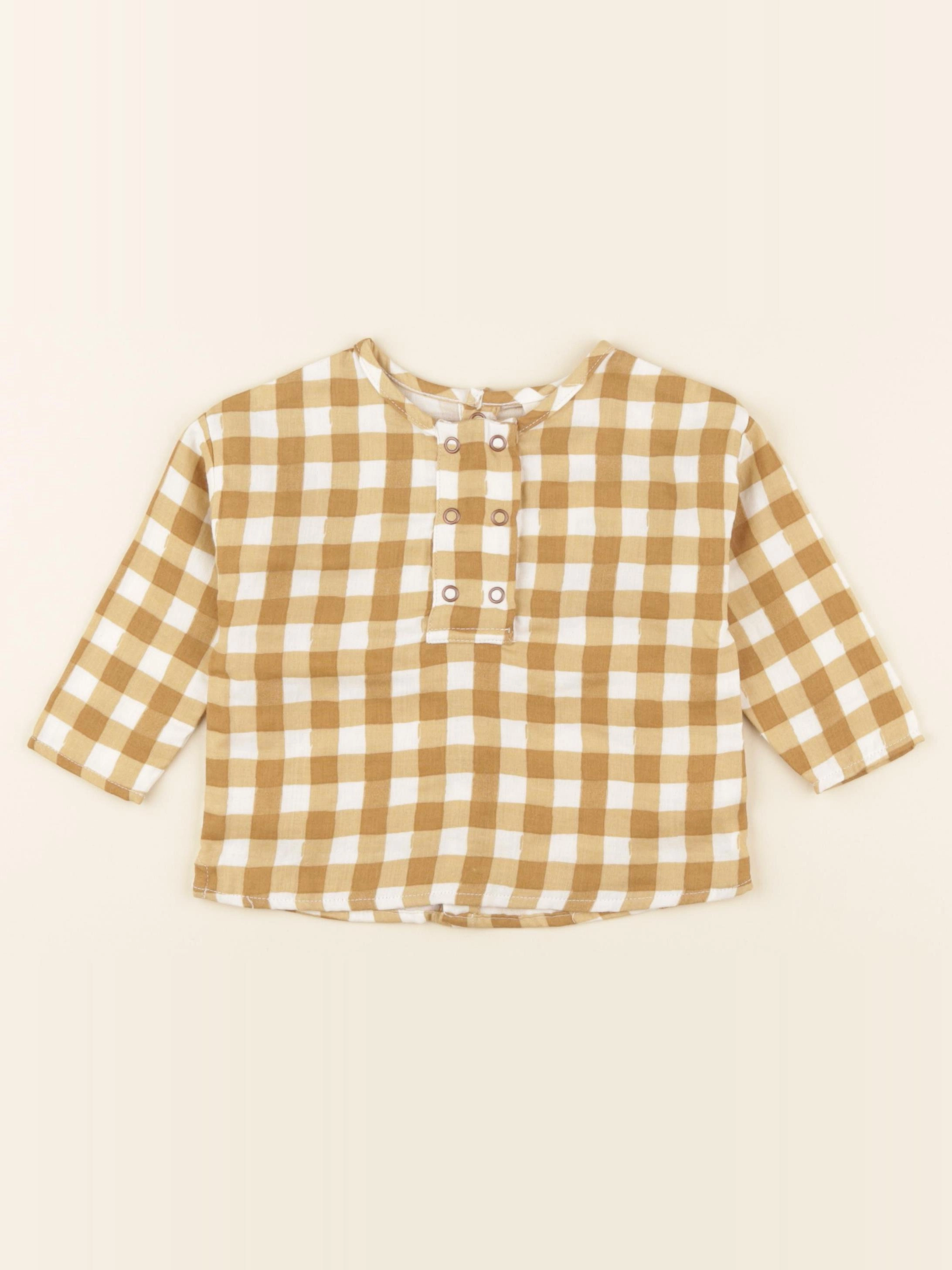 Studio Boheme - Chemise Romeo Vichy caramel - 12 mois