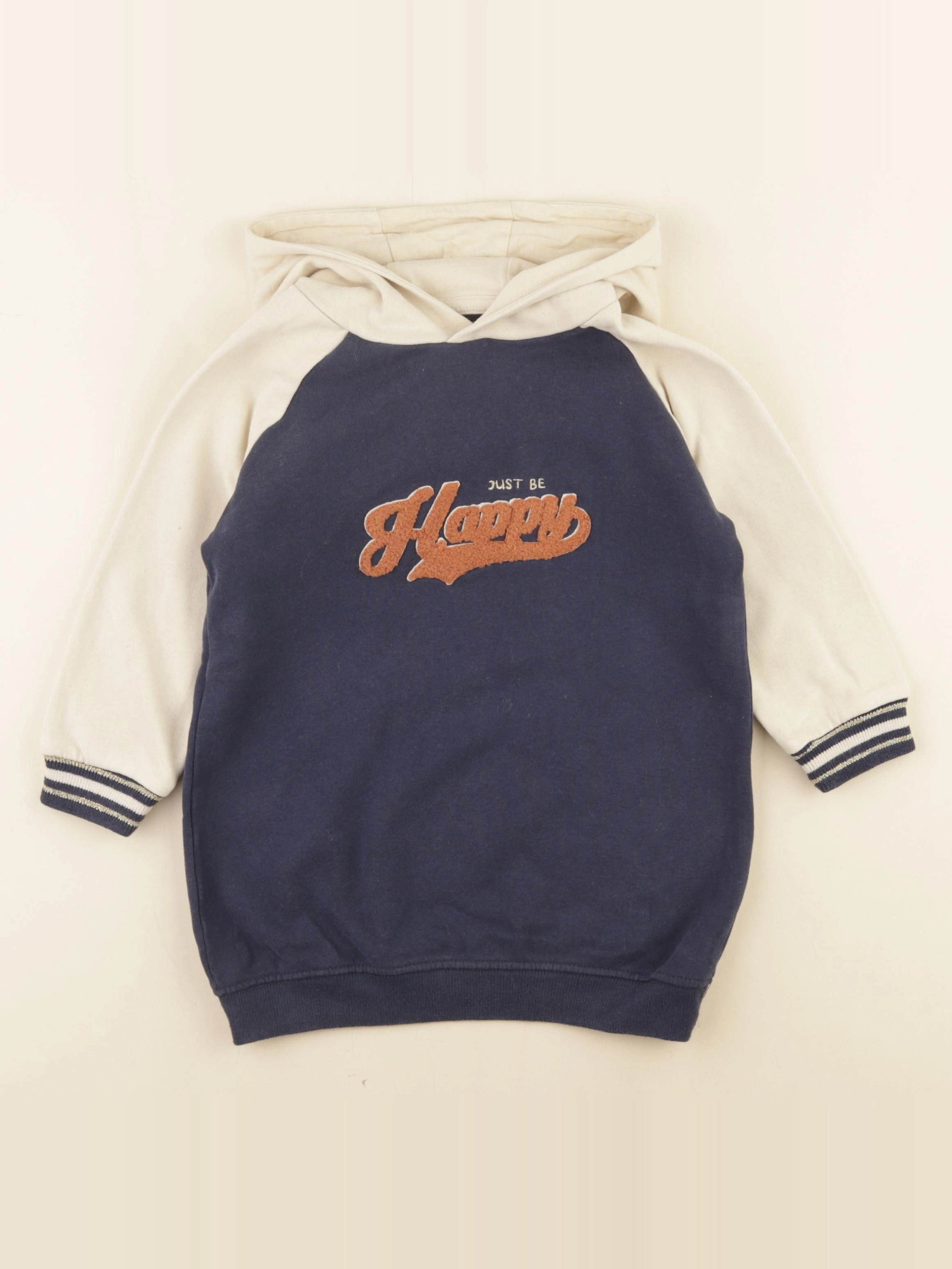 Vertbaudet - robe beige, bleu - 3 ans