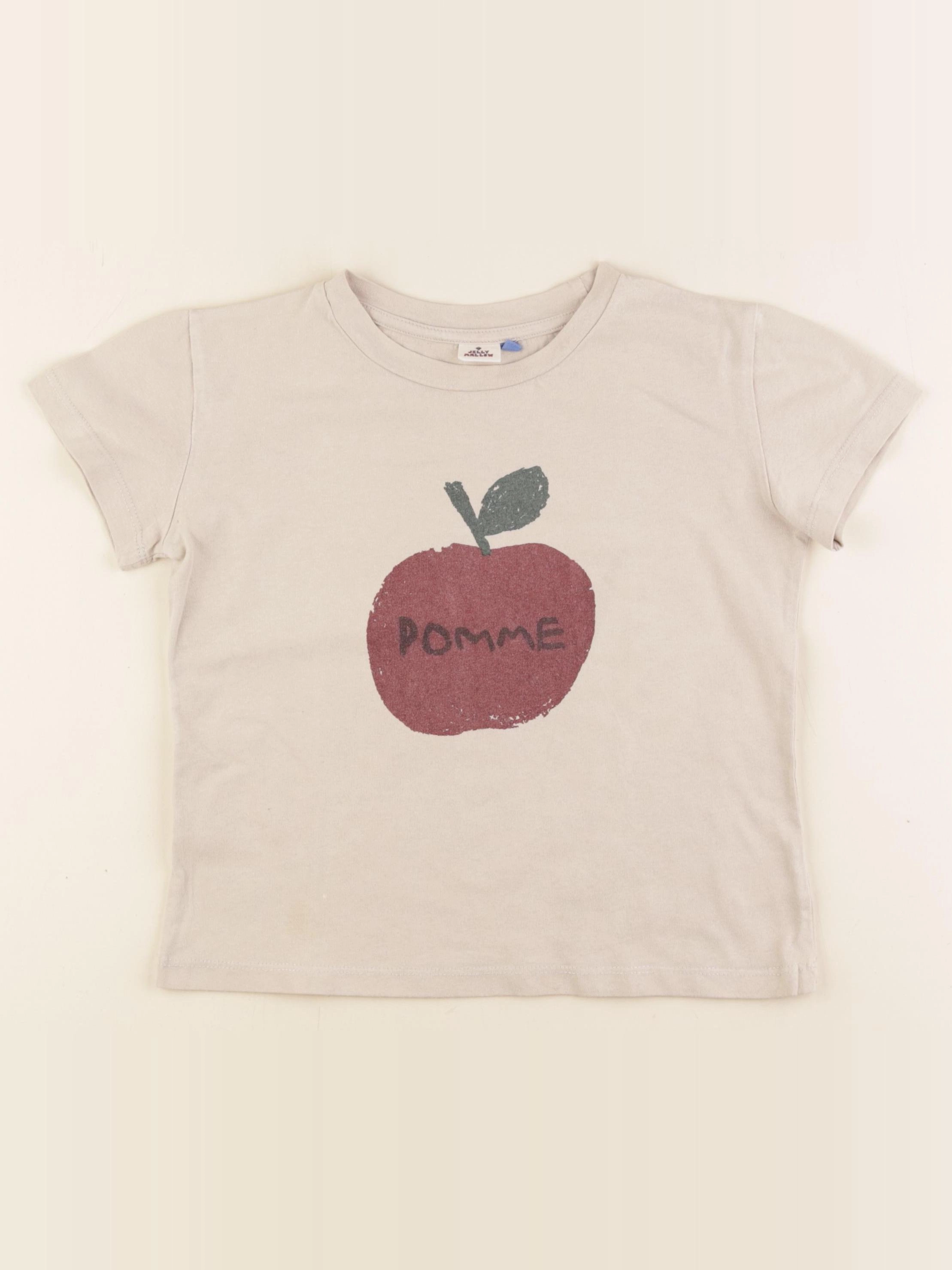 Jellymallow - tee-shirt beige - 8/9 ans