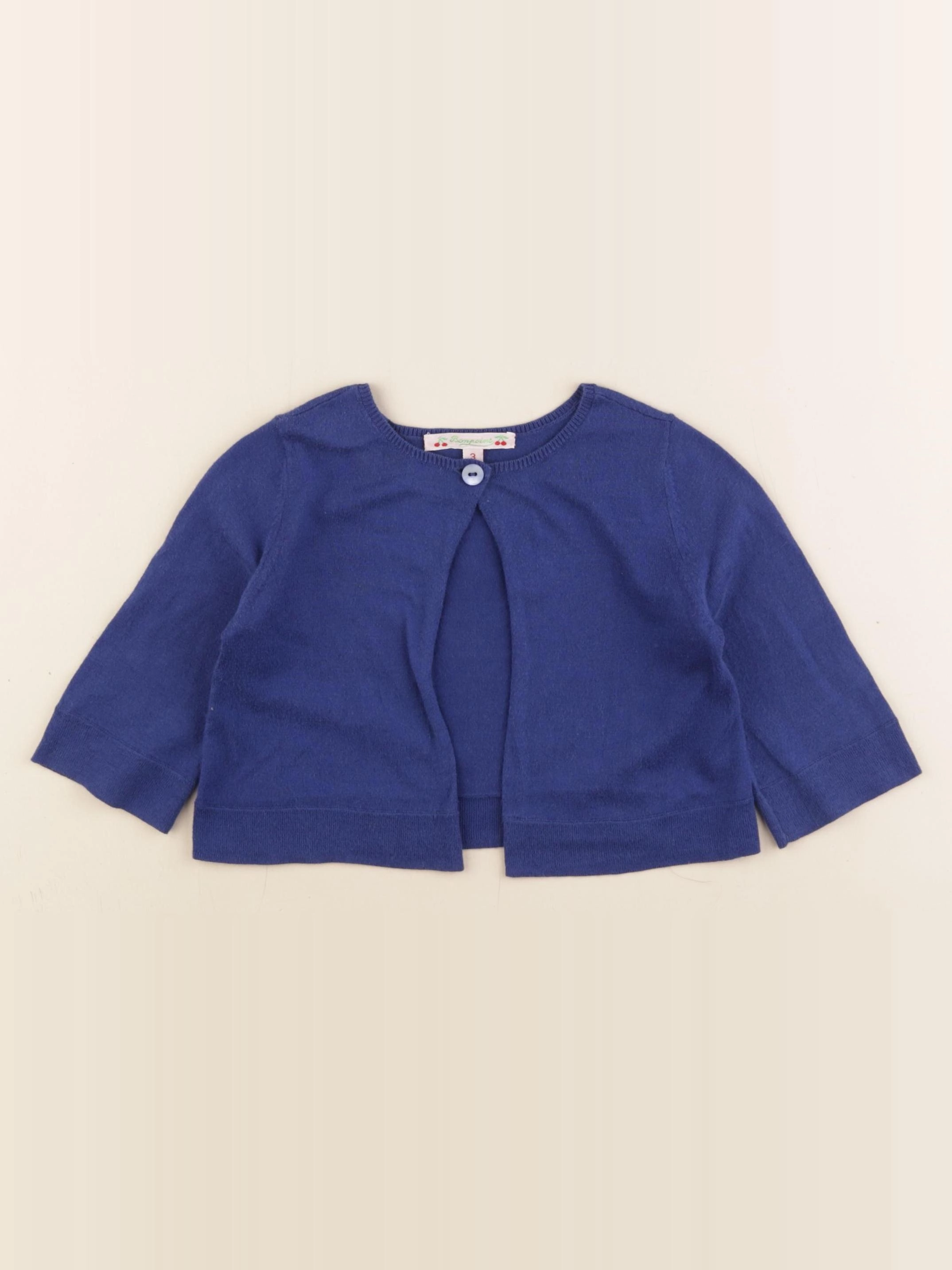 Bonpoint - gilet bleu - 3 ans