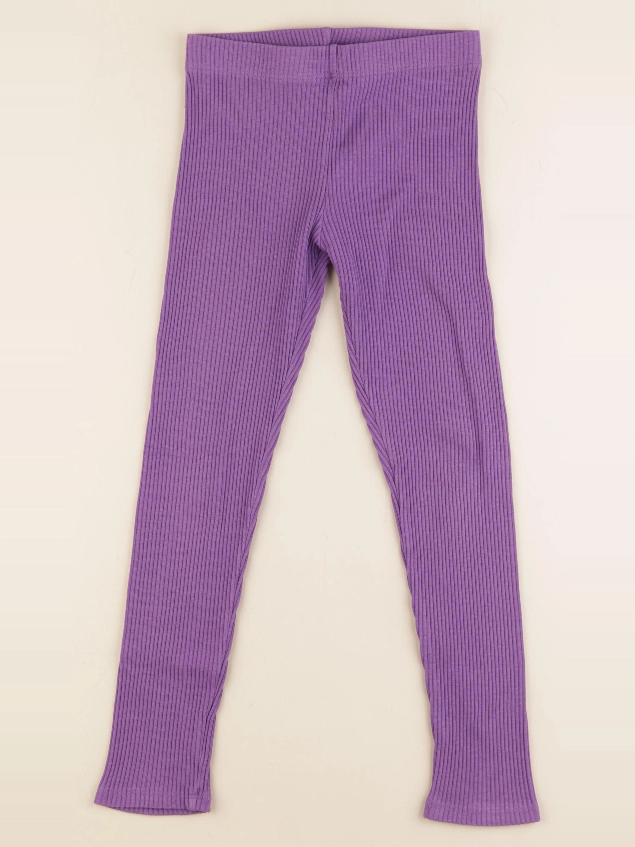 H&M - legging violet - 7/8 ans