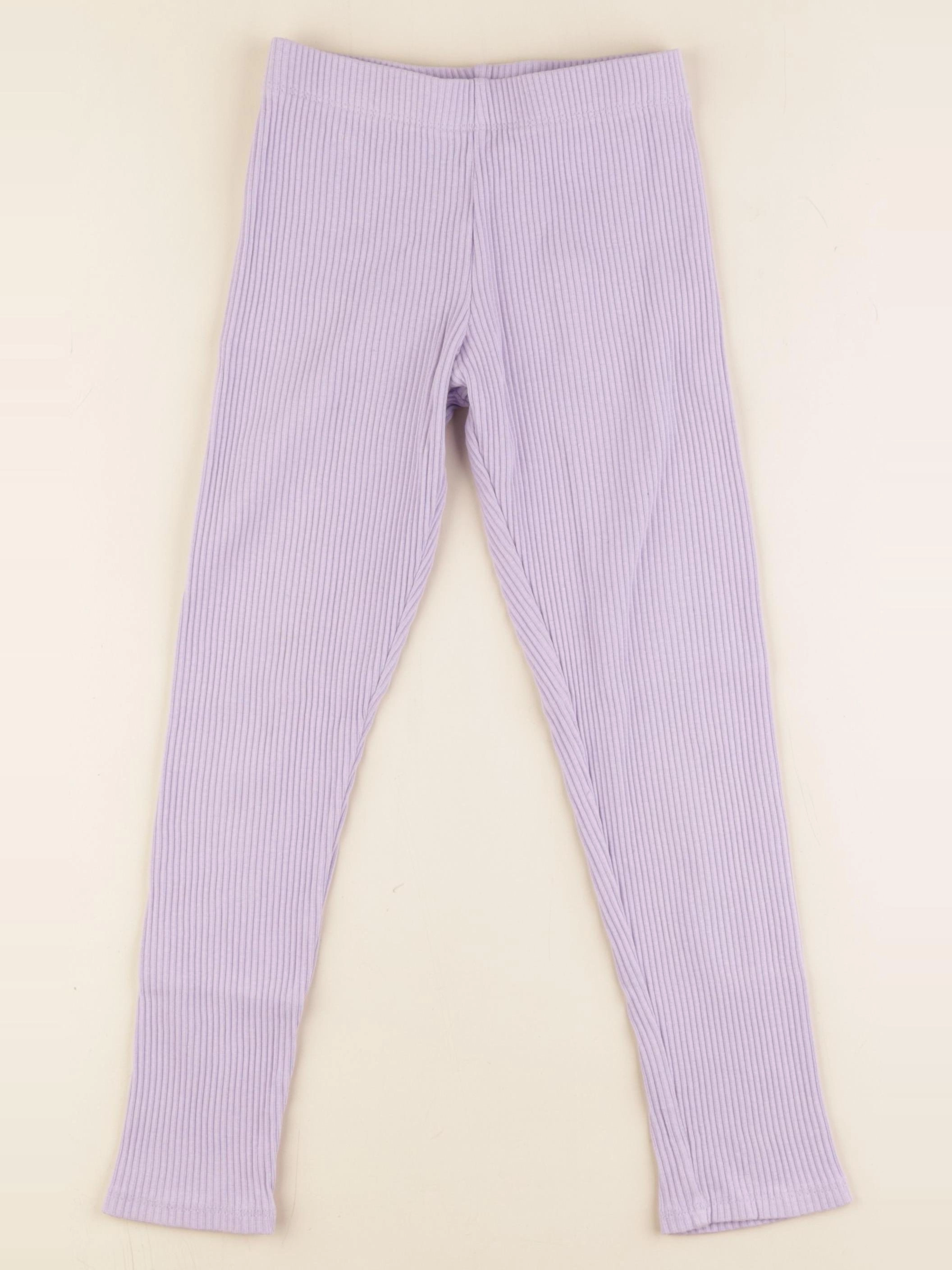 H&M - legging violet - 7/8 ans