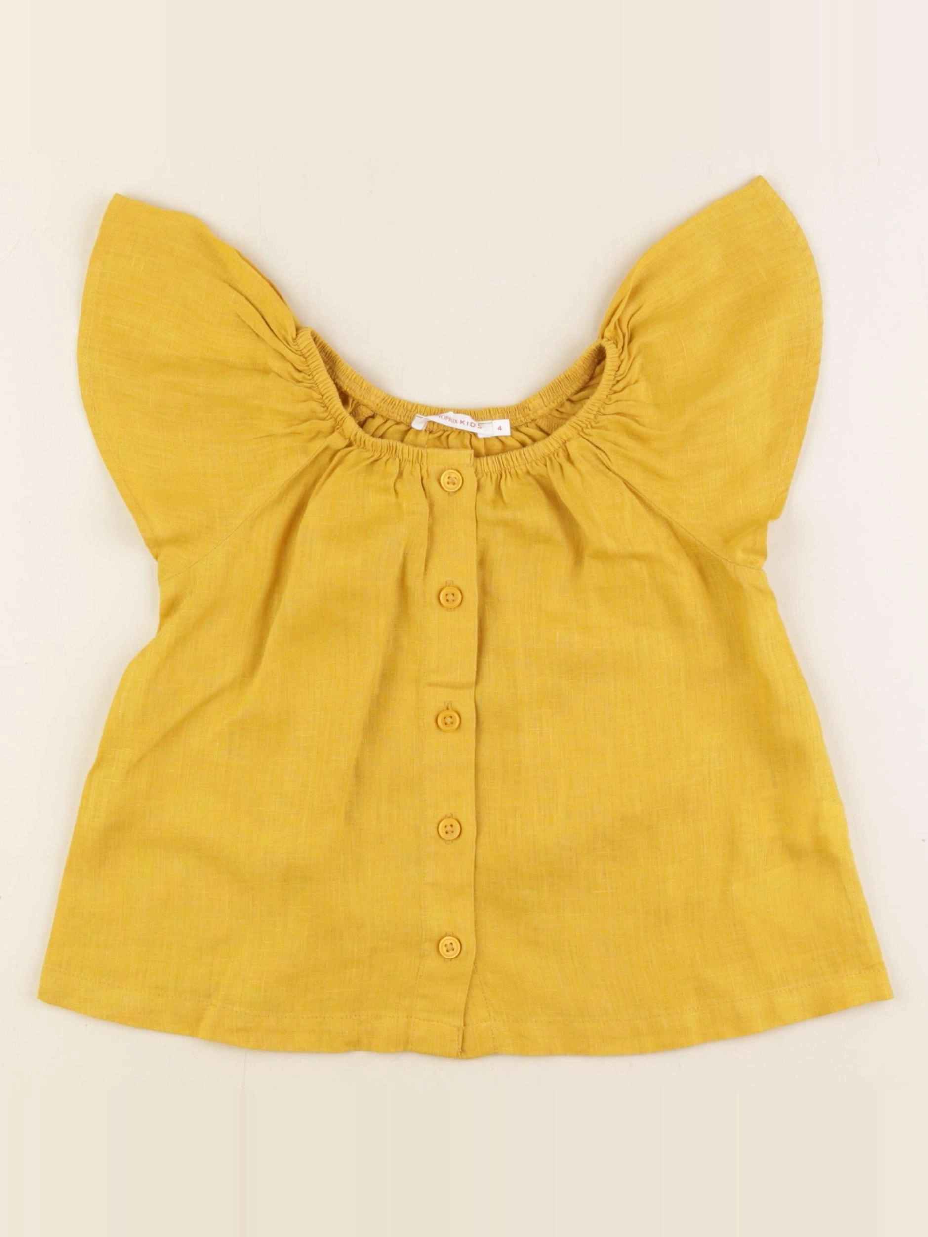 Monoprix - blouse jaune - 4 ans