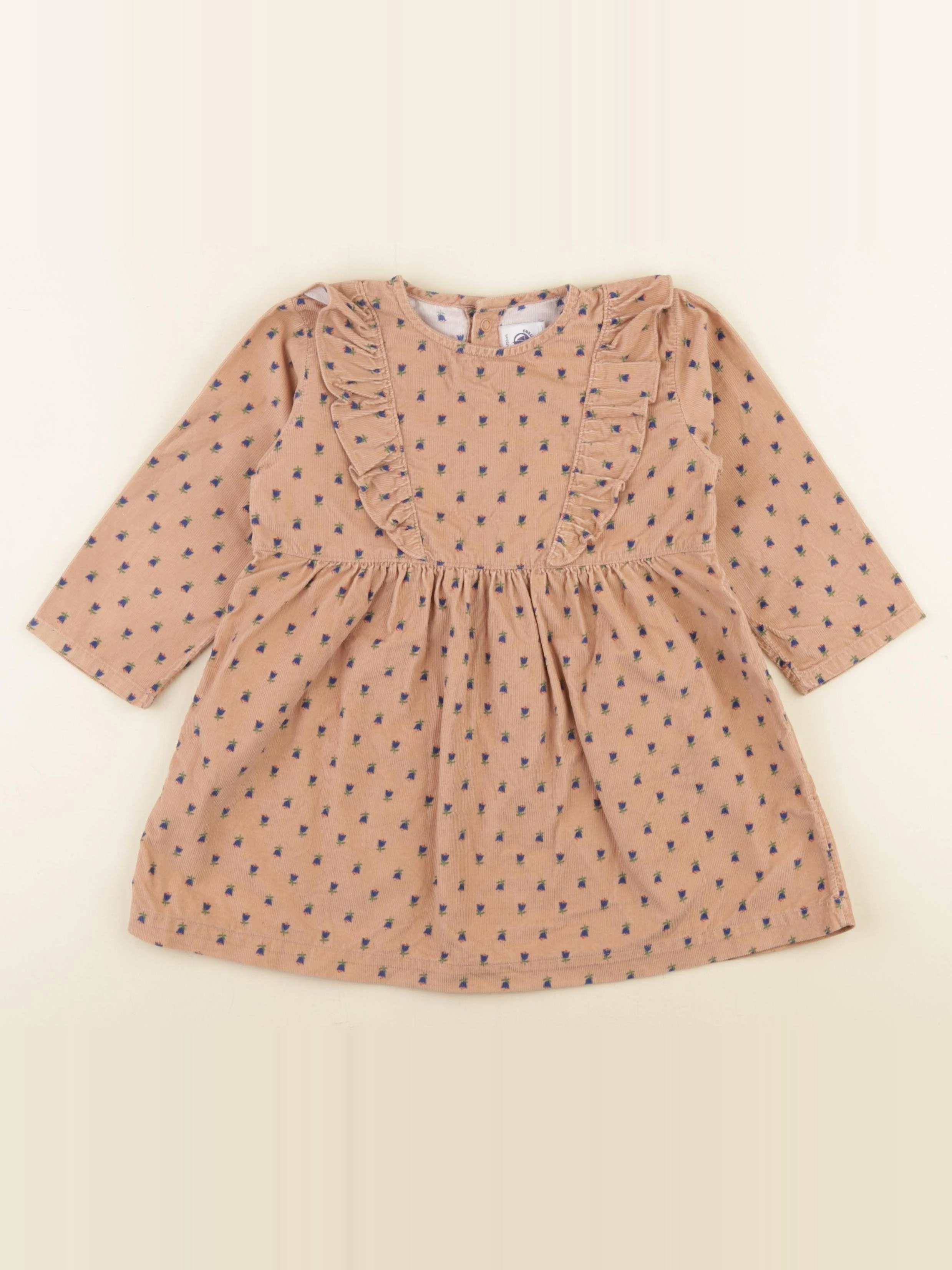 Petit Bateau - robe marron - 24 mois