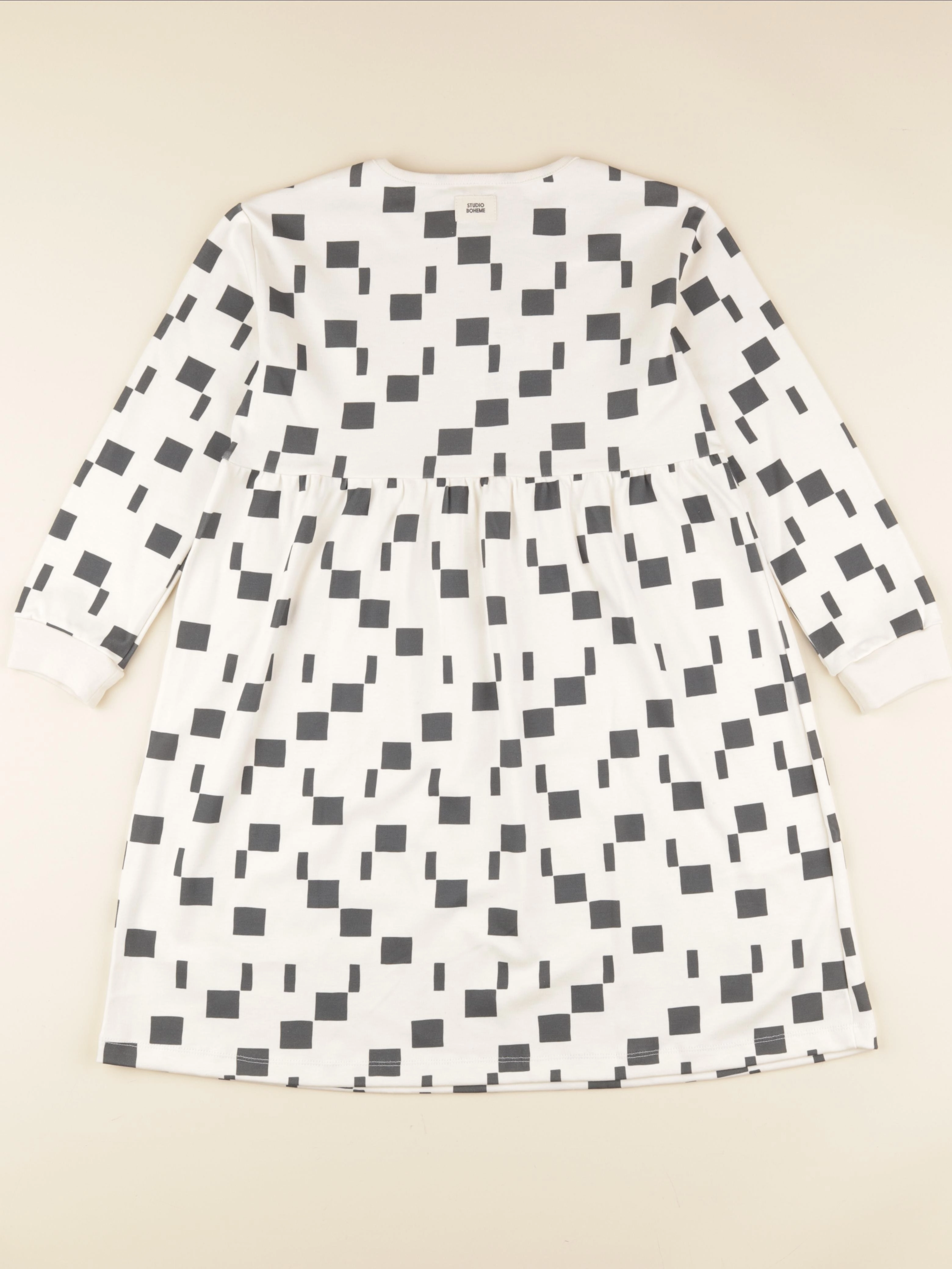 Studio Boheme - Robe Hoy Carres beige - 8 ans