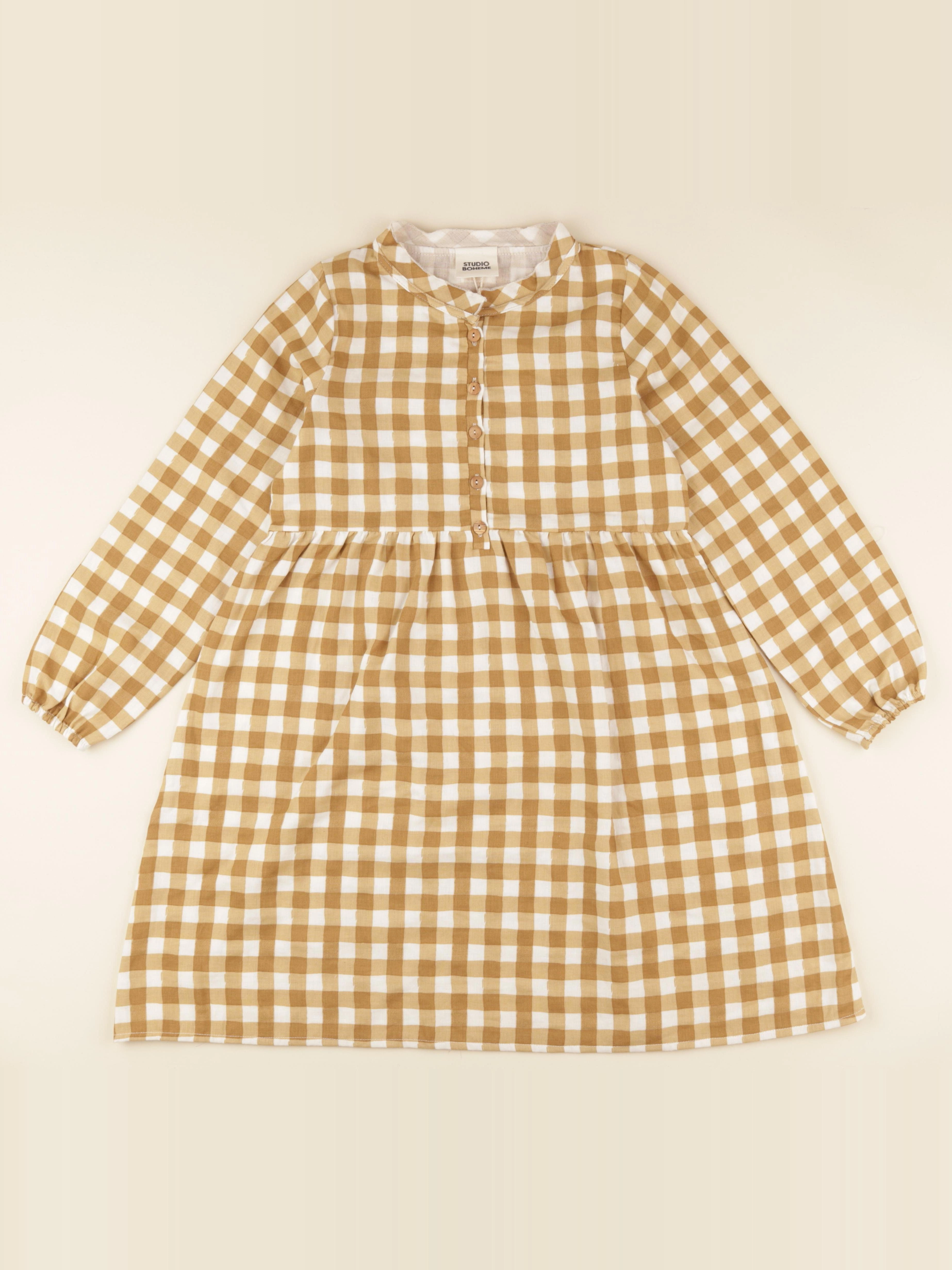 Studio Boheme - Robe Vermont Vichy caramel - 10 ans