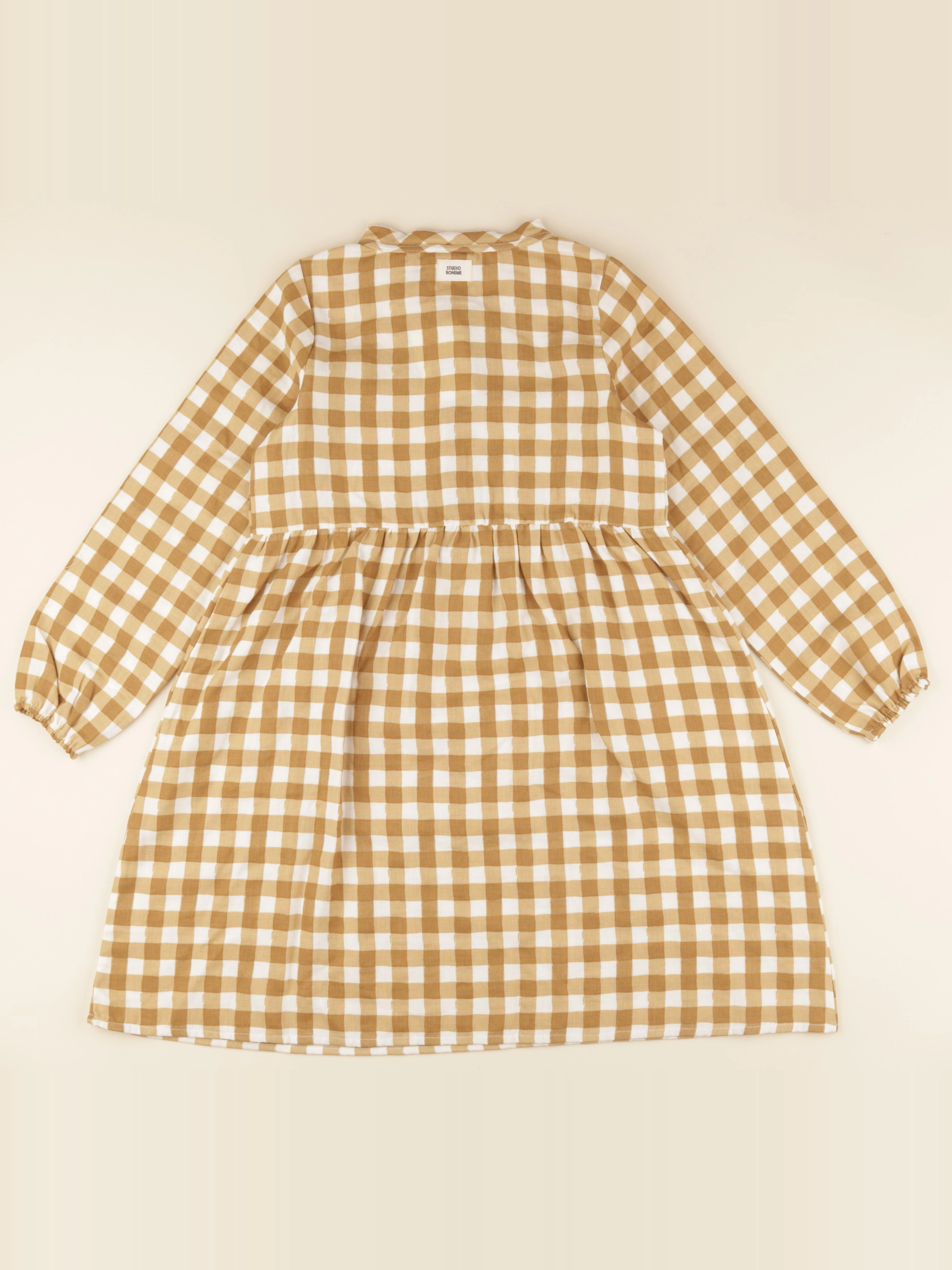 Studio Boheme - Robe Vermont Vichy caramel - 10 ans