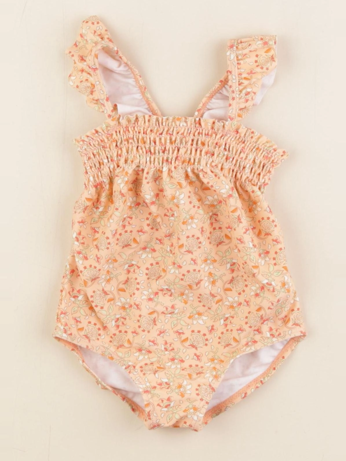 Vertbaudet - maillot de bain orange - 12 mois