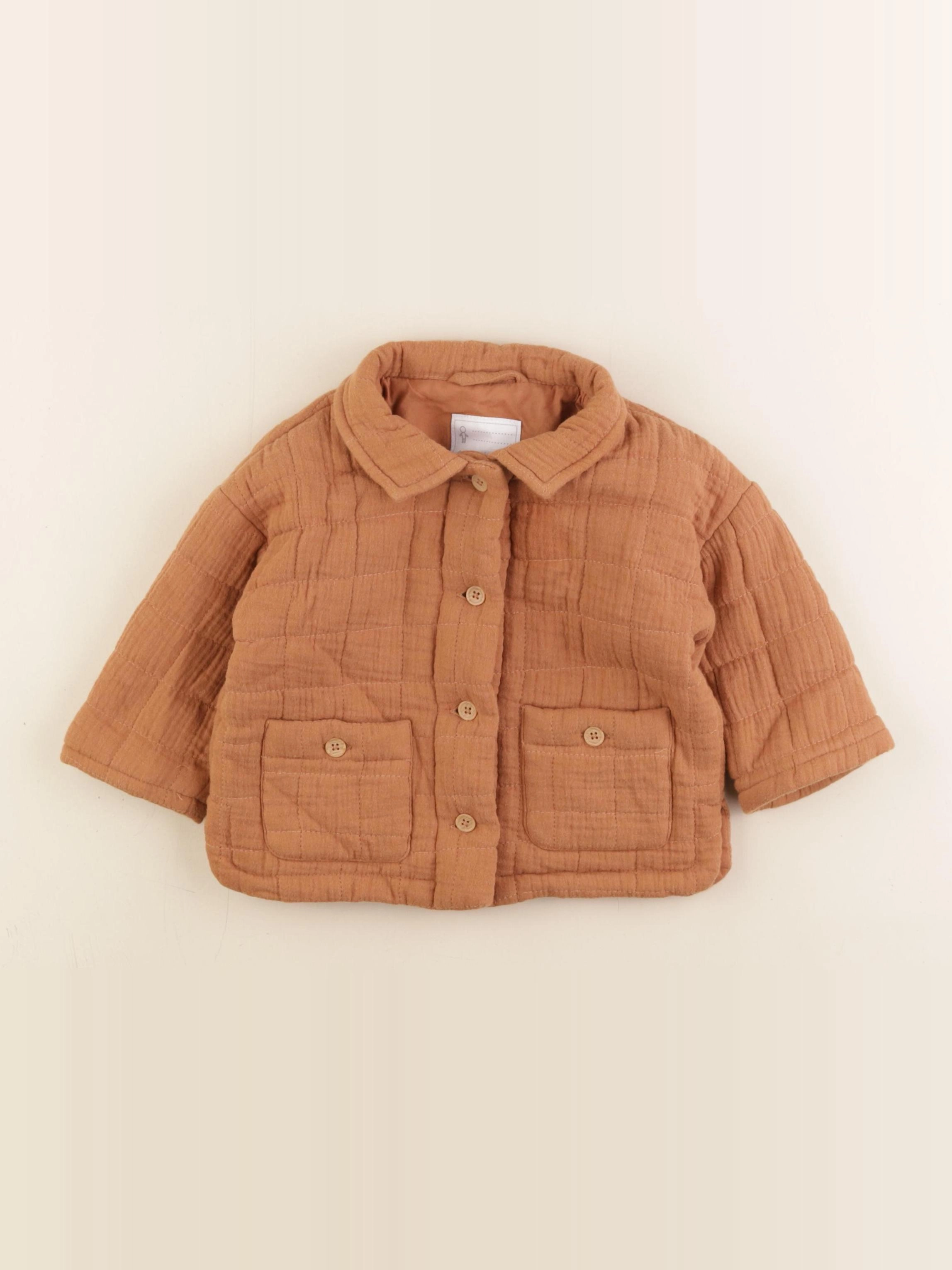 Vertbaudet - veste marron - 12 mois