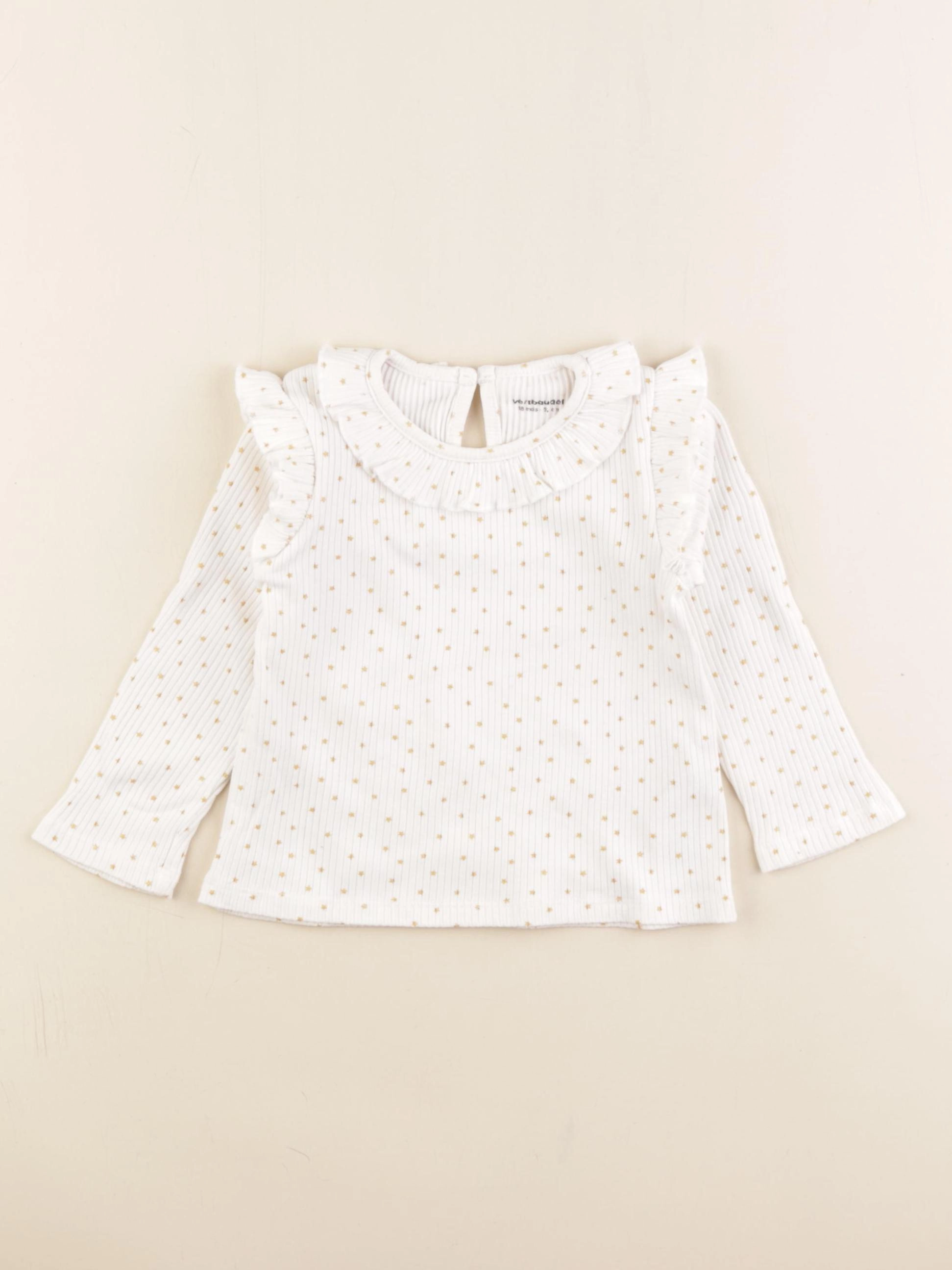 Vertbaudet - tee-shirt blanc - 18 mois