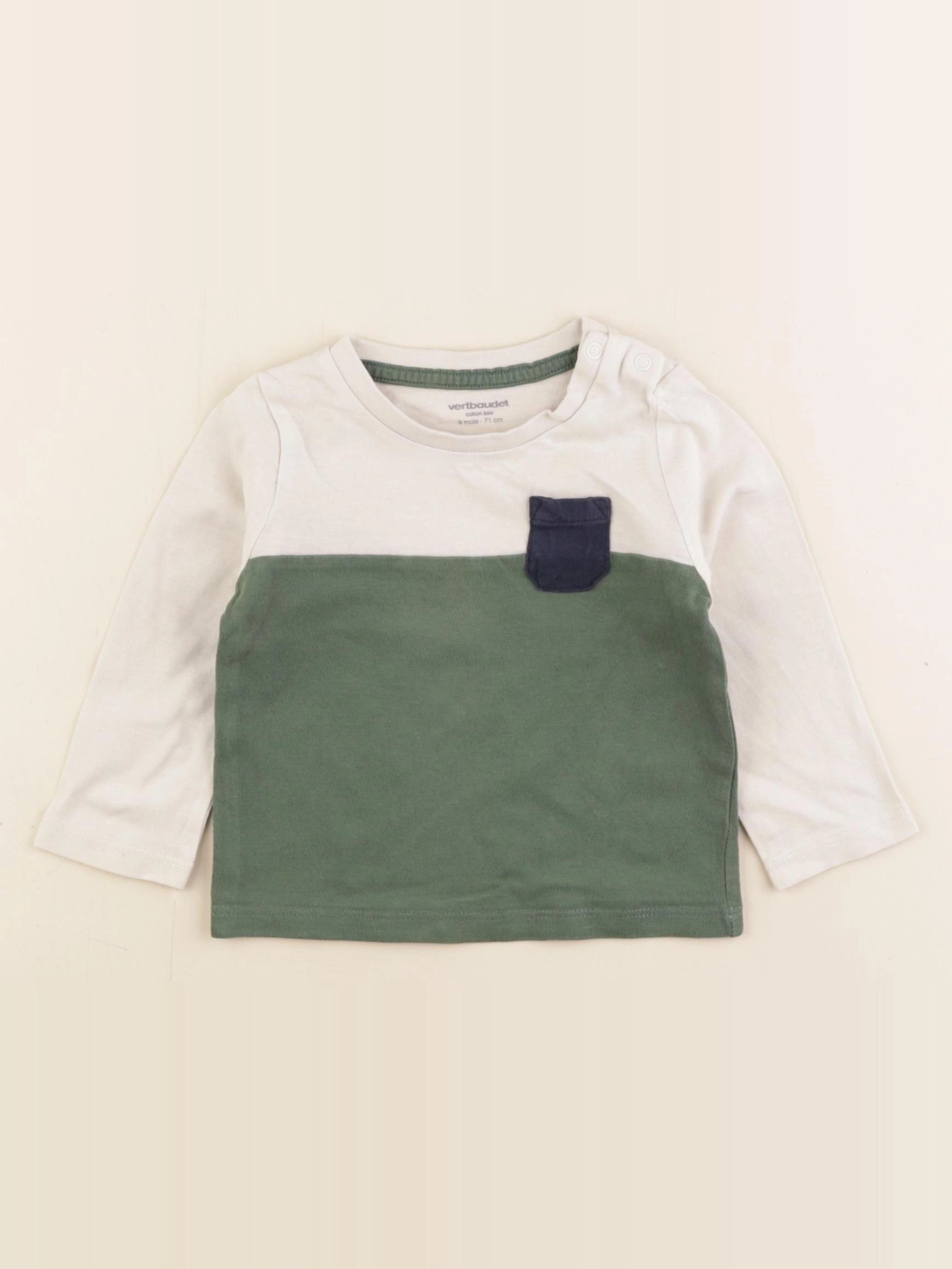 Vertbaudet - tee-shirt vert - 9 mois