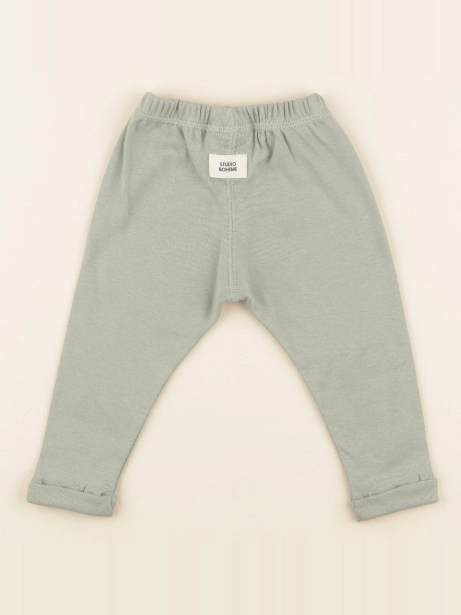 Studio Boheme - Leggings Rom Pom vert - 3 mois