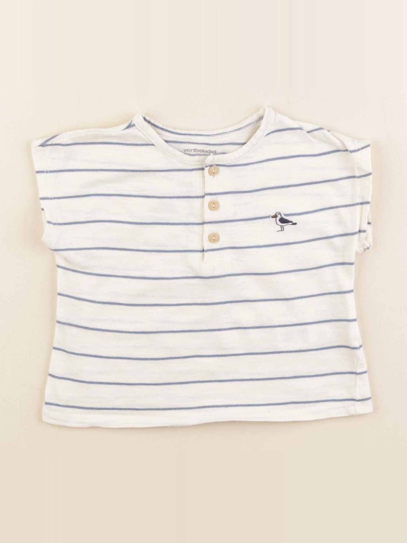 Vertbaudet - tee-shirt blanc - 12 mois