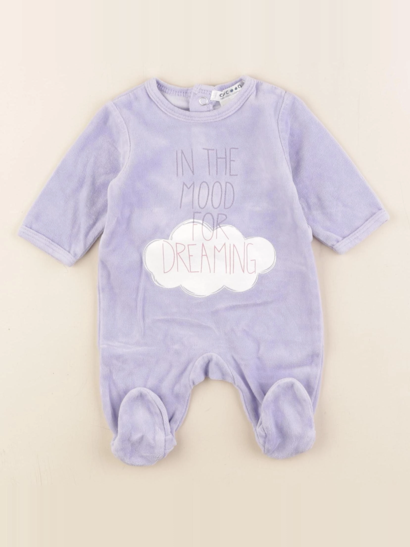 La Redoute - pyjama velours violet - 1 mois