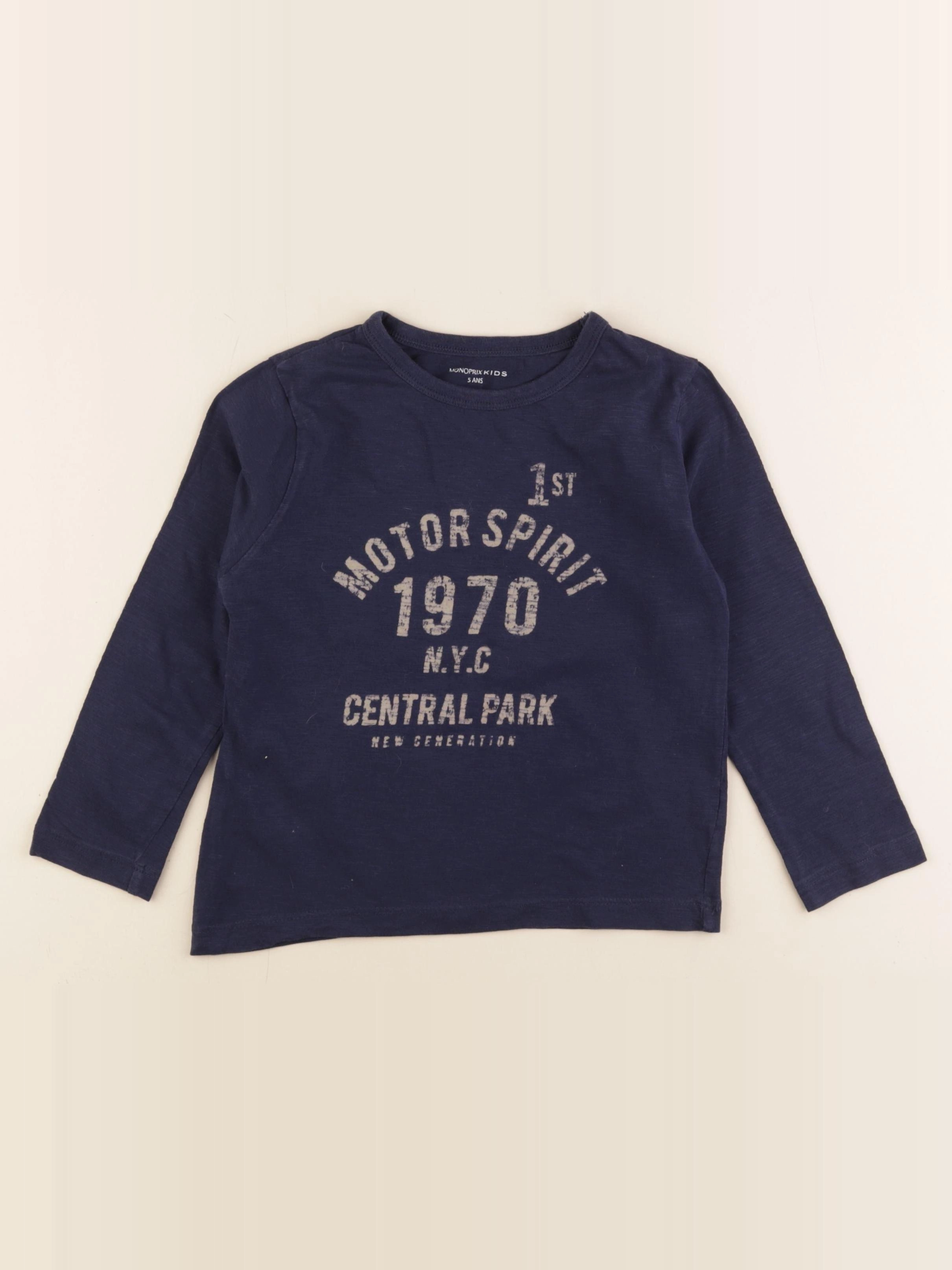 Monoprix - tee-shirt bleu - 5 ans