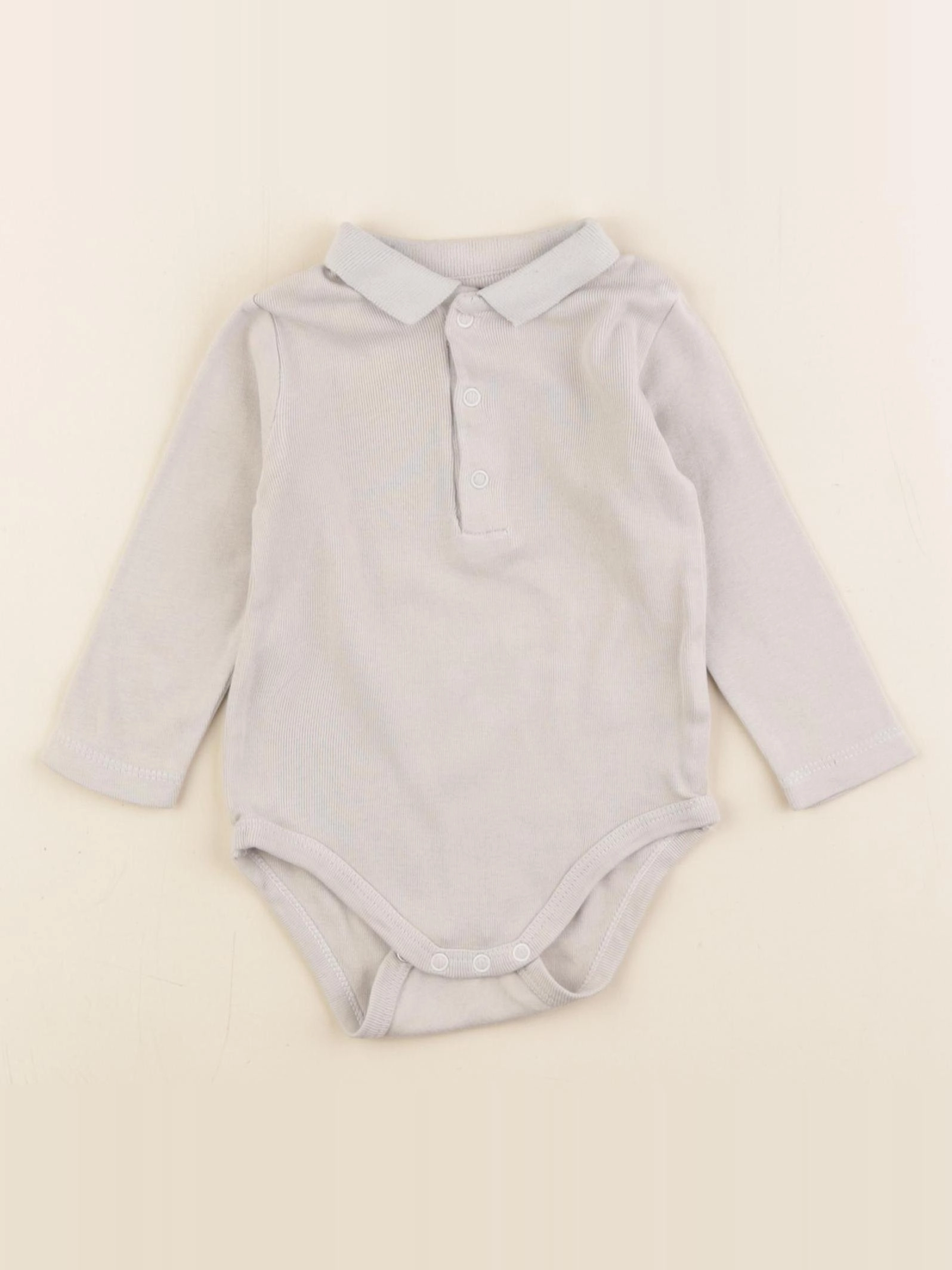 Vertbaudet - body à col gris - 6 mois