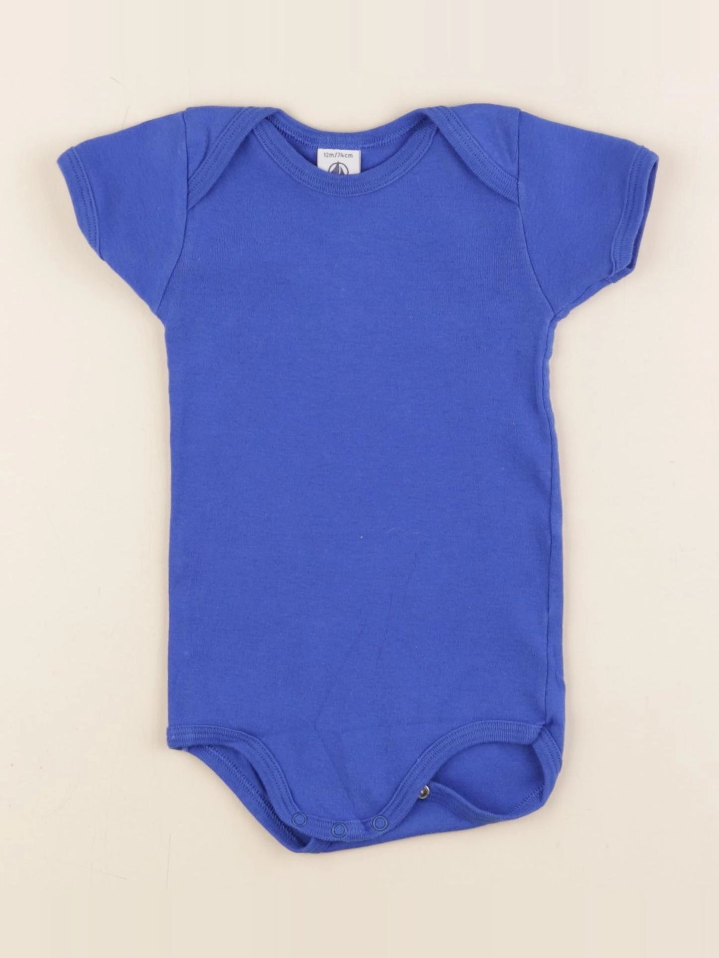 Petit Bateau - body bleu - 12 mois