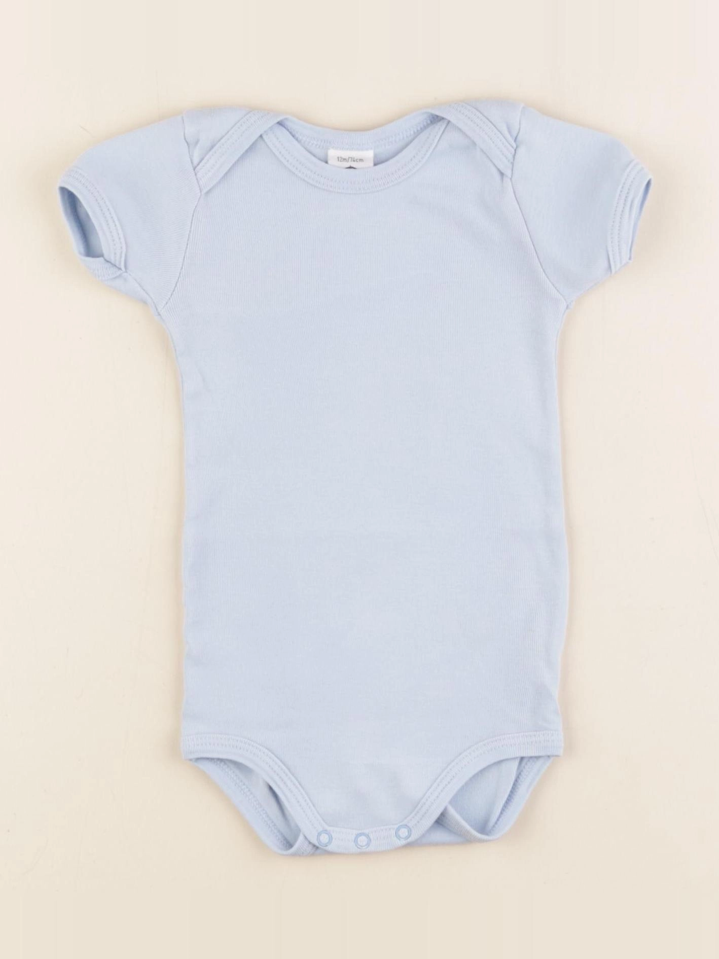 Petit Bateau - body bleu - 12 mois