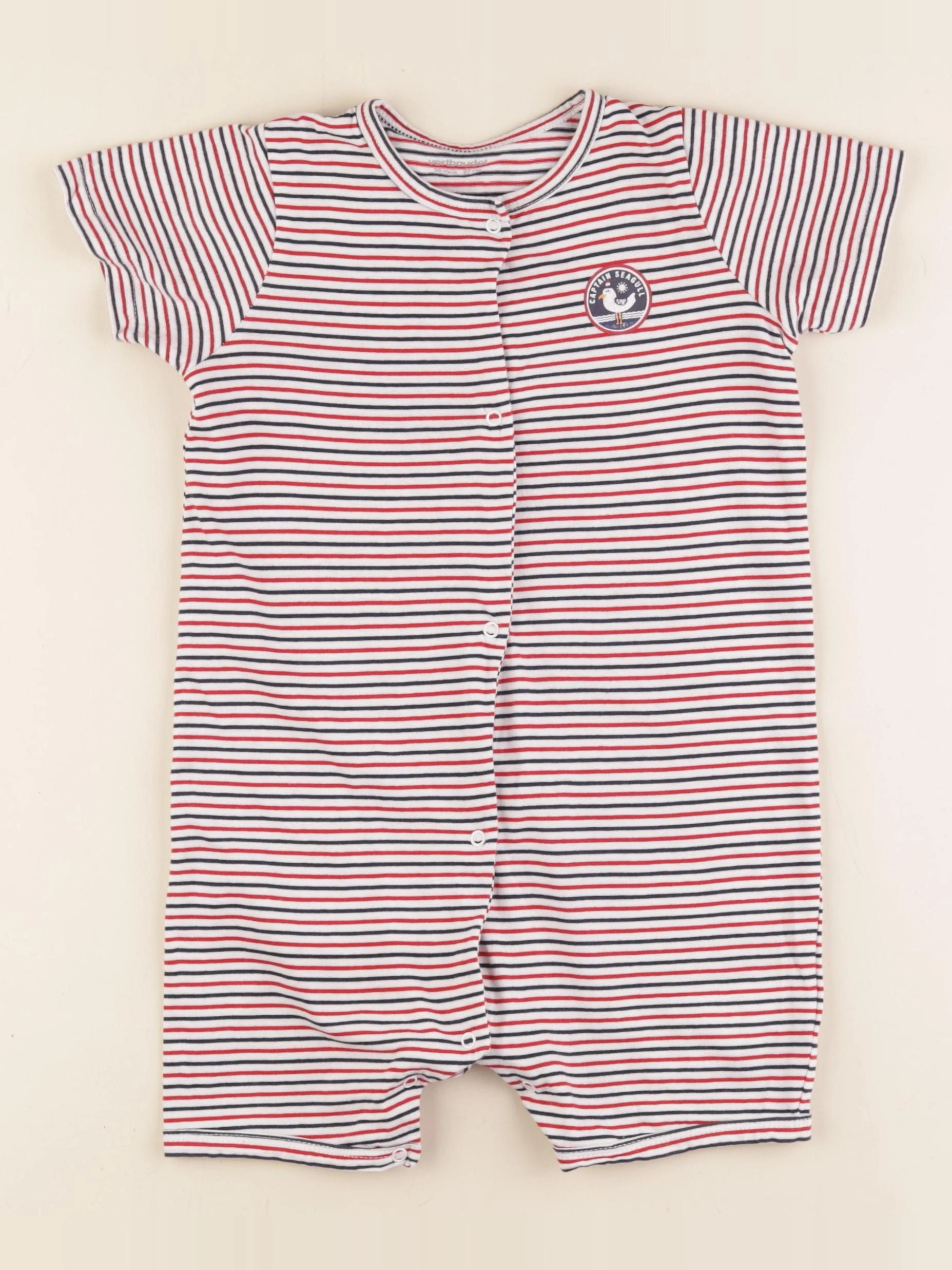 Vertbaudet - pyjama coton rouge - 36 mois