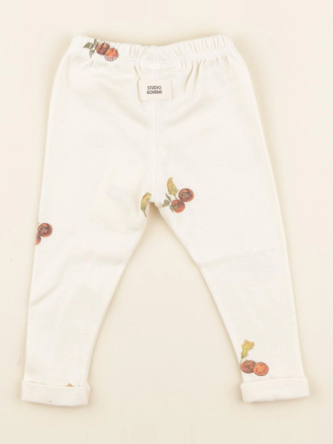 Studio Boheme - Leggings Rom Pom Tomates beige - 6 mois