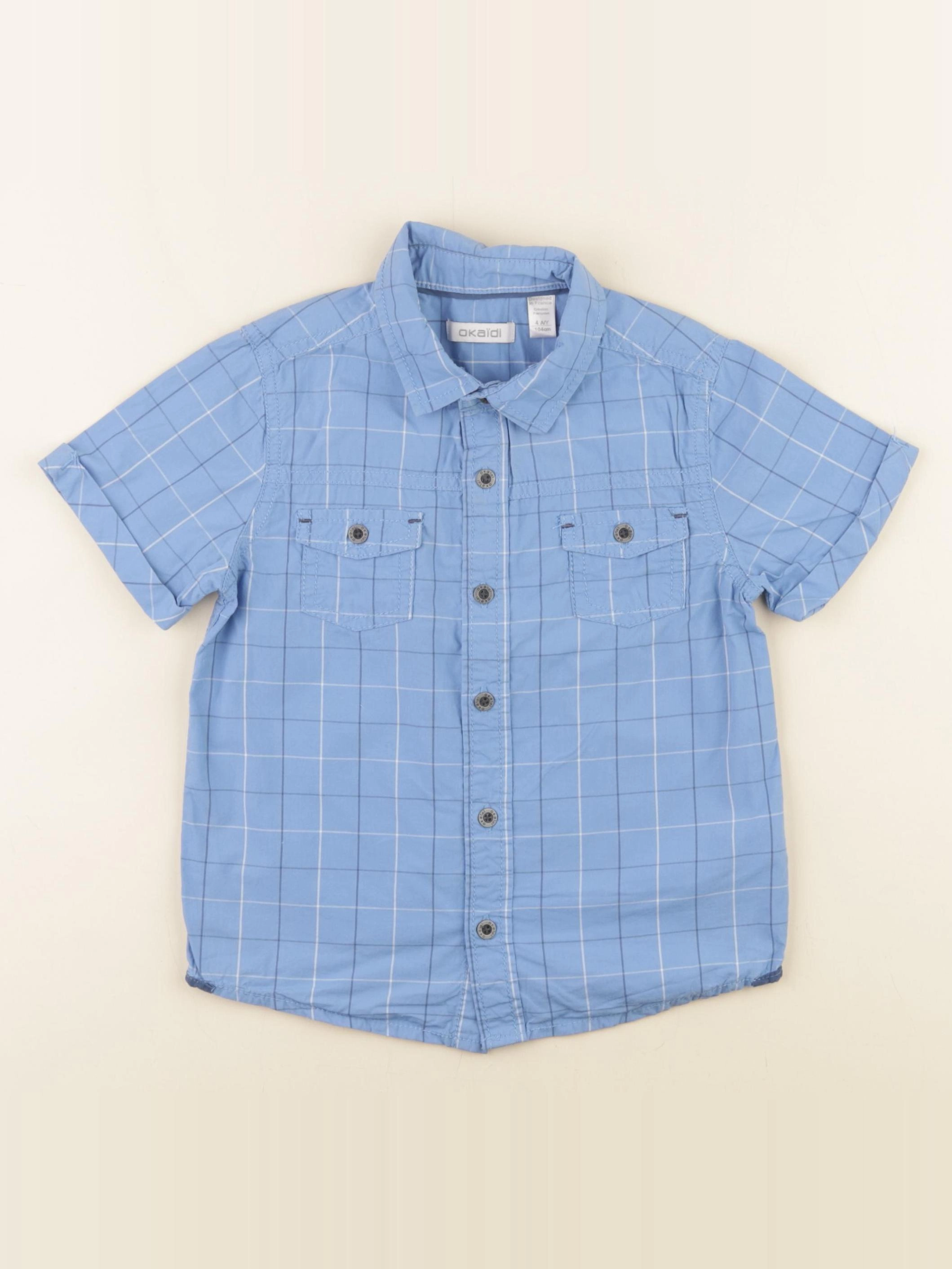 Okaidi - chemise bleu - 4 ans